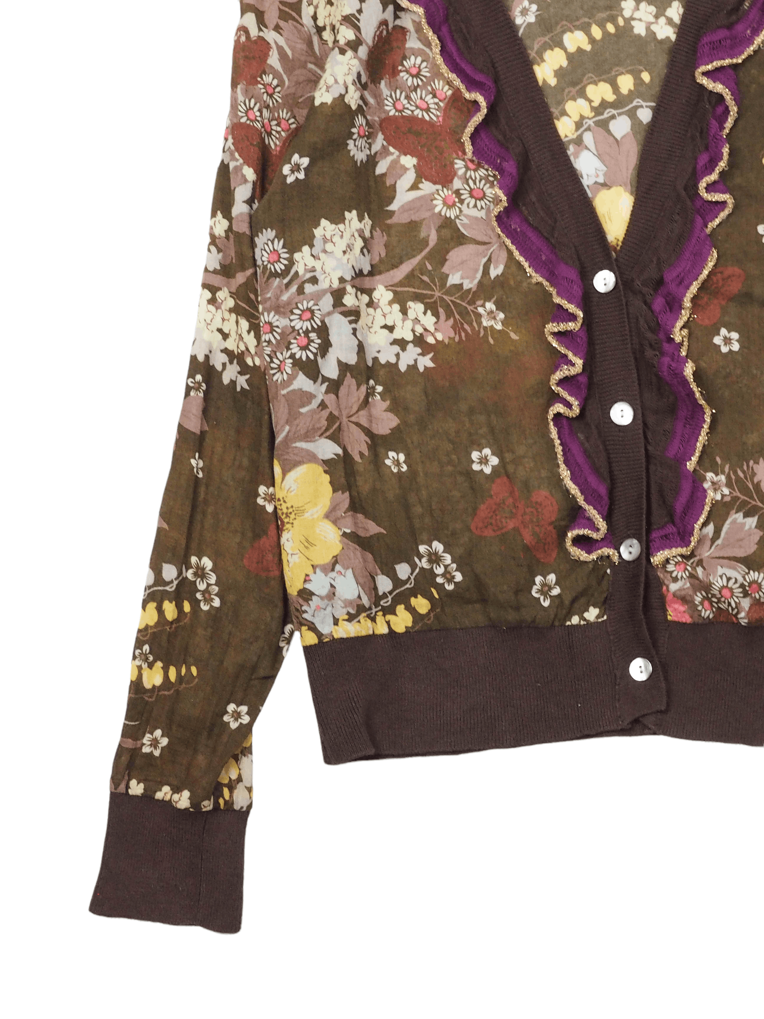 Jean Paul Gaultier Maille 3D illusion Floral Mesh Cardigan Size US S / EU 44-46 / 1 - 7 Thumbnail