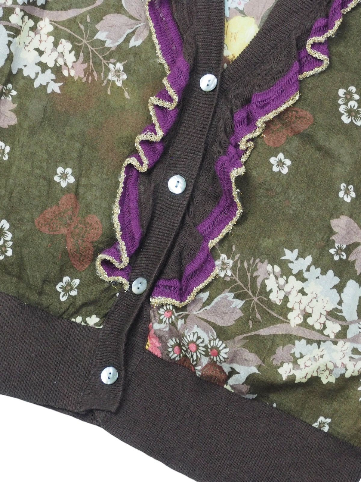 Jean Paul Gaultier Maille 3D illusion Floral Mesh Cardigan Size US S / EU 44-46 / 1 - 11 Thumbnail