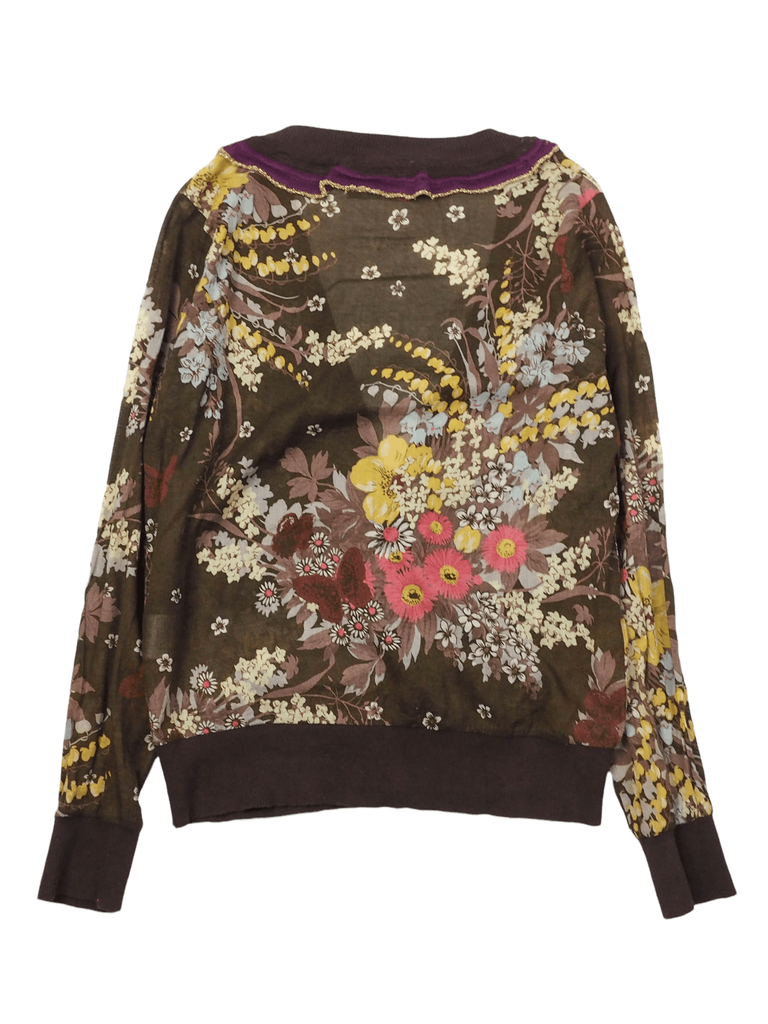 Jean Paul Gaultier Maille 3D illusion Floral Mesh Cardigan Size US S / EU 44-46 / 1 - 2 Thumbnail