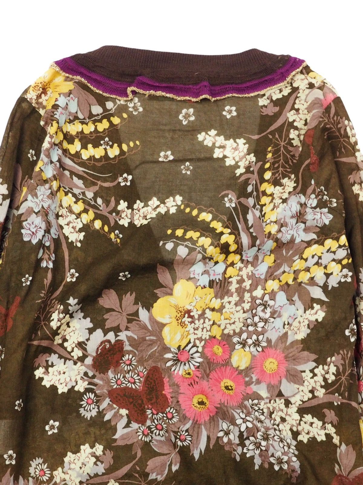 Jean Paul Gaultier Maille 3D illusion Floral Mesh Cardigan Size US S / EU 44-46 / 1 - 12 Thumbnail