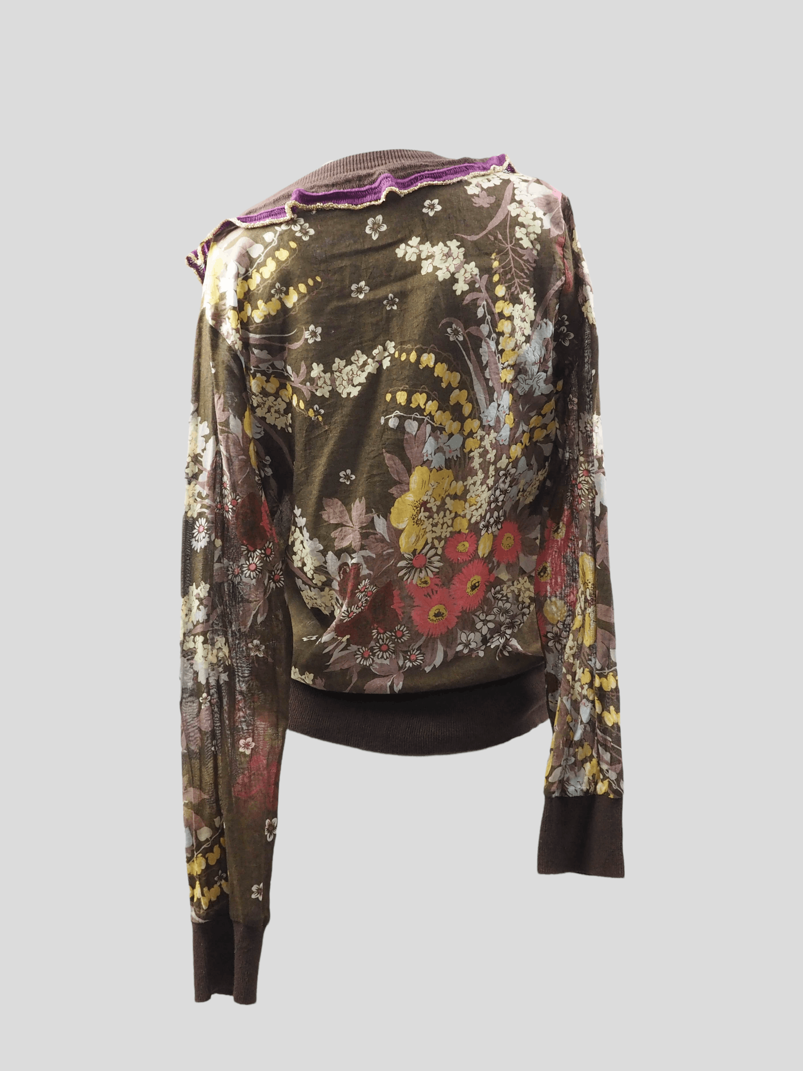 Jean Paul Gaultier Maille 3D illusion Floral Mesh Cardigan Size US S / EU 44-46 / 1 - 5 Thumbnail