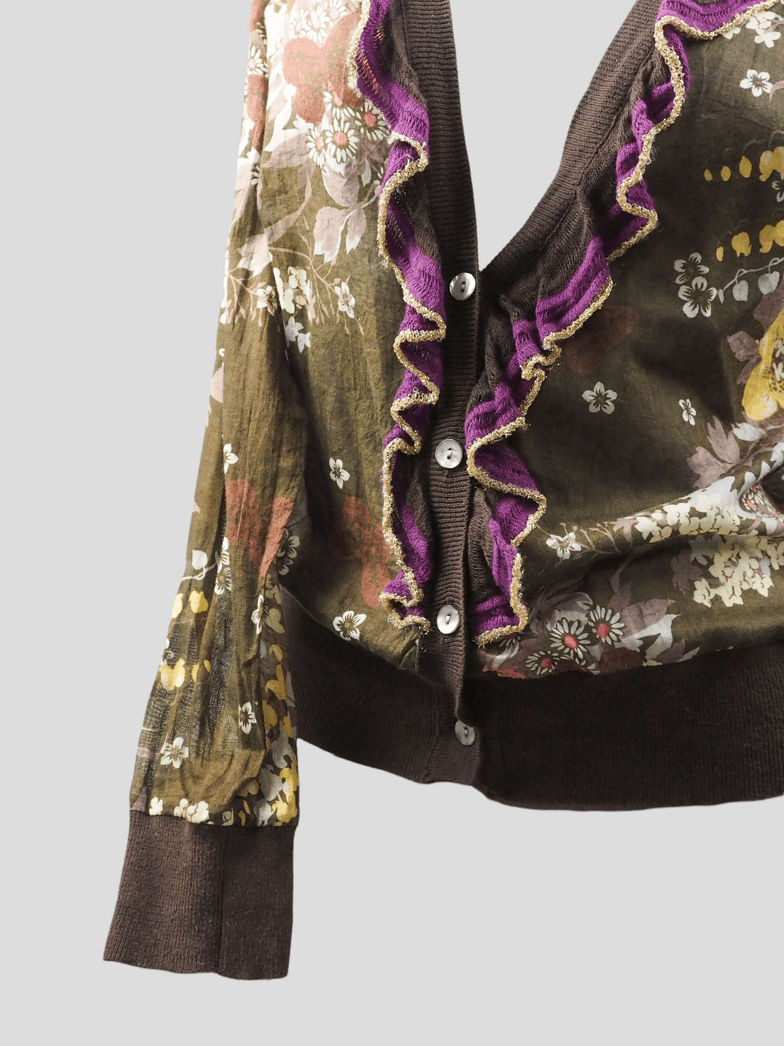 Jean Paul Gaultier Maille 3D illusion Floral Mesh Cardigan Size US S / EU 44-46 / 1 - 4 Thumbnail