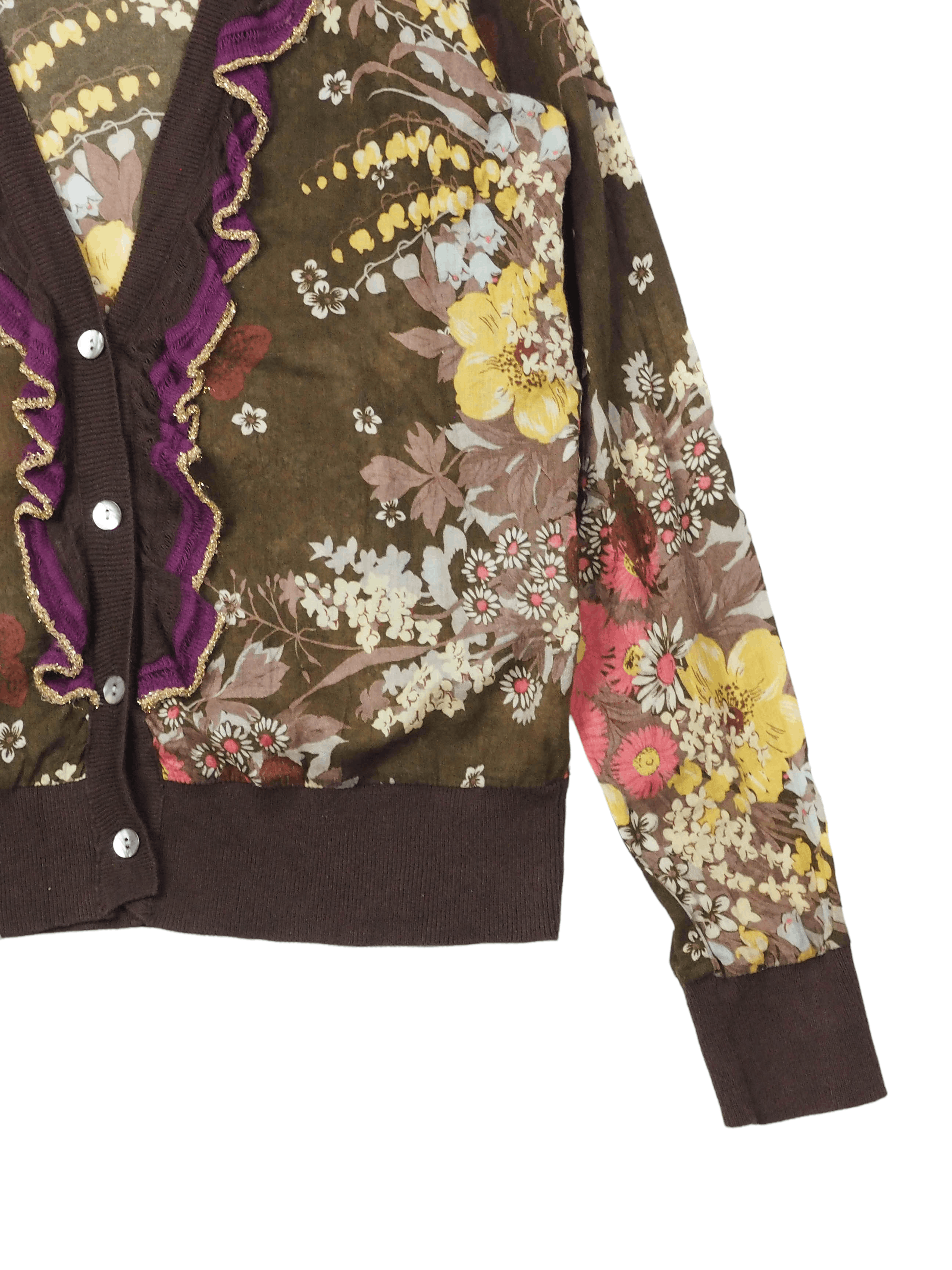 Jean Paul Gaultier Maille 3D illusion Floral Mesh Cardigan Size US S / EU 44-46 / 1 - 8 Thumbnail