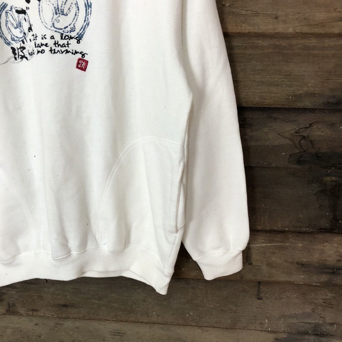 Japanese Brand × Vintage Japanese Brand White Hoodie #136B Size US M / EU 48-50 / 2 - 5 Thumbnail