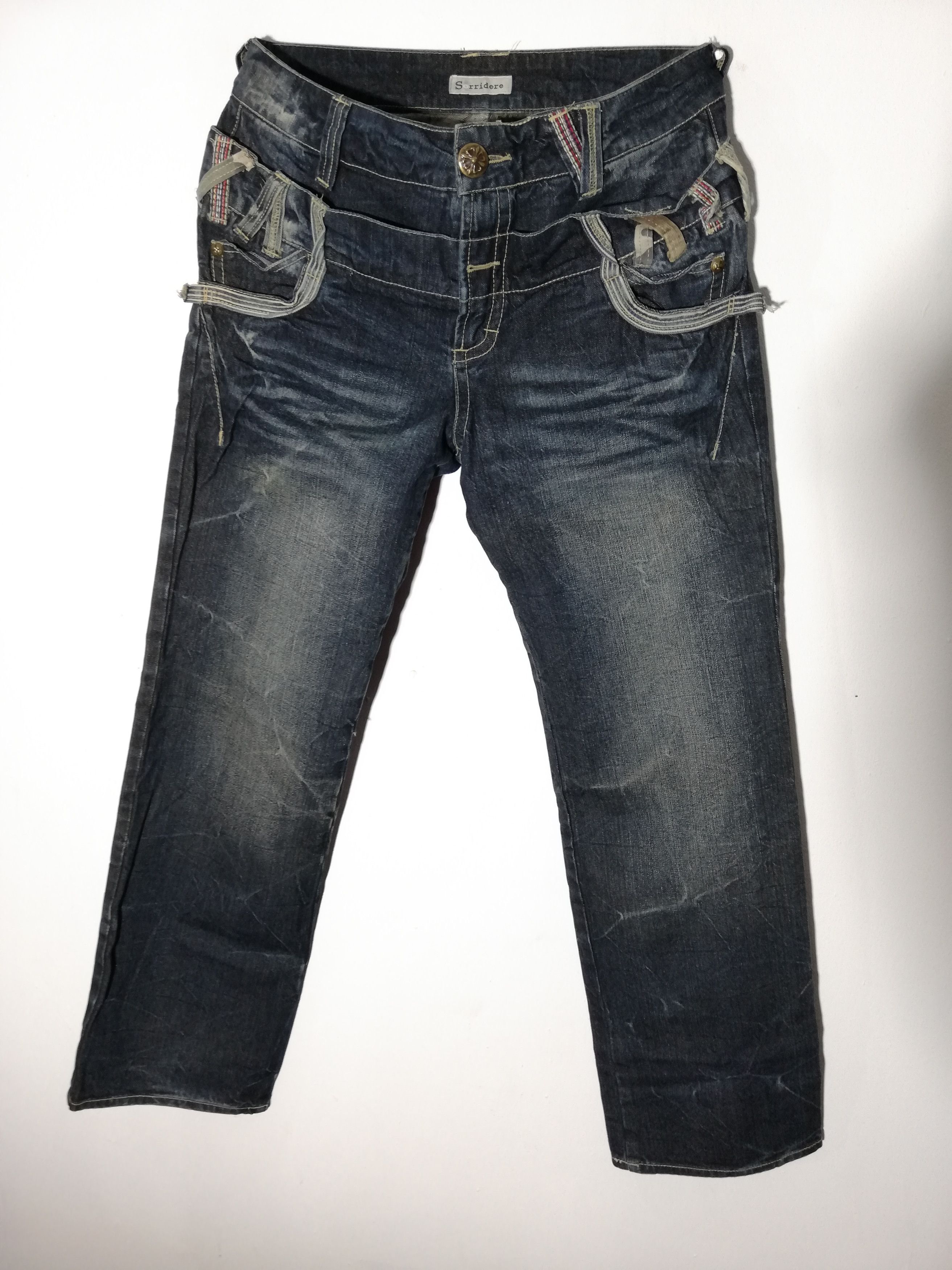 Japanese Brand Sorridere Double Waist Straight Denim Size US 33 - 1 Thumbnail
