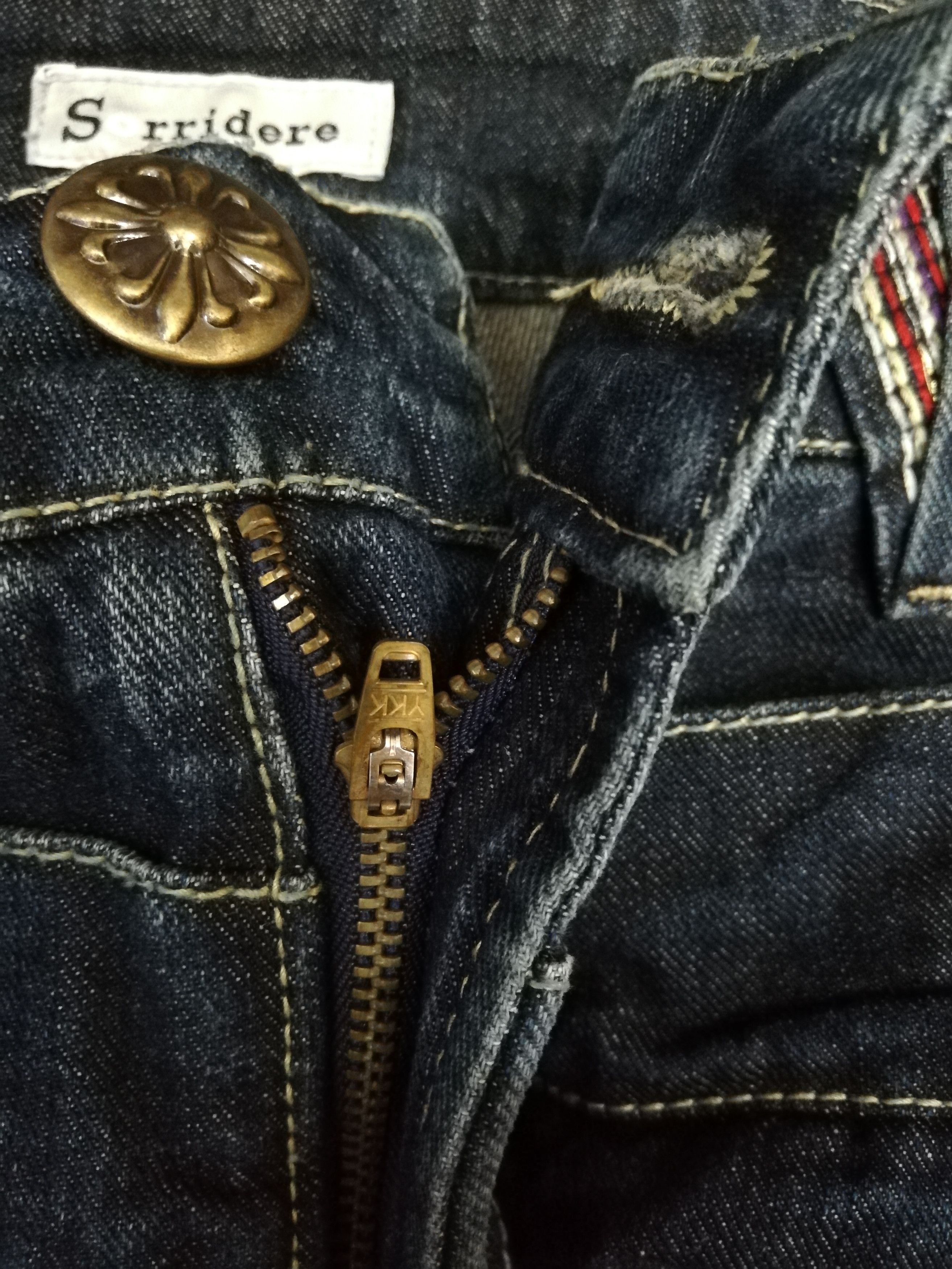 Japanese Brand Sorridere Double Waist Straight Denim Size US 33 - 8 Thumbnail