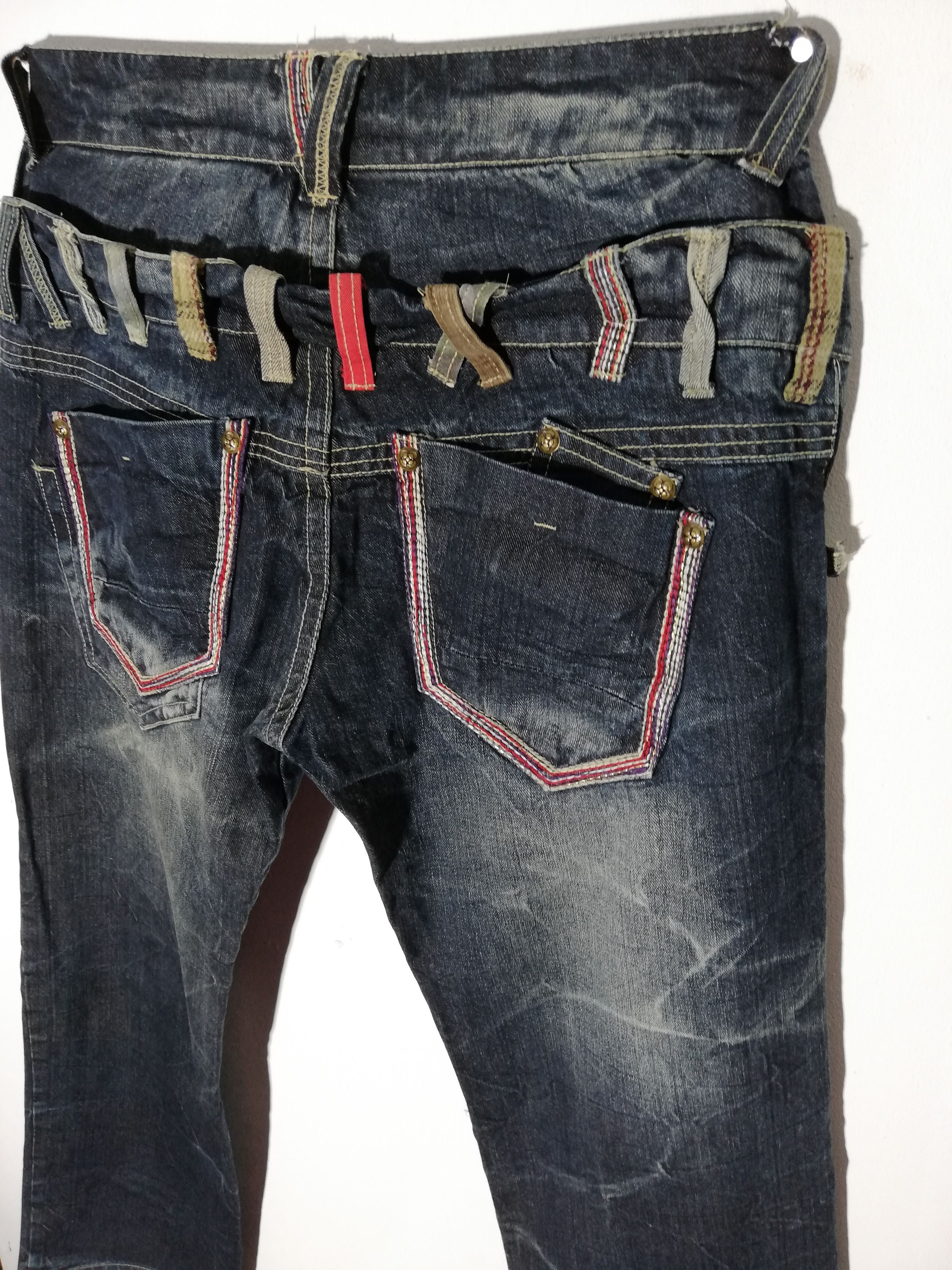 Japanese Brand Sorridere Double Waist Straight Denim Size US 33 - 4 Thumbnail