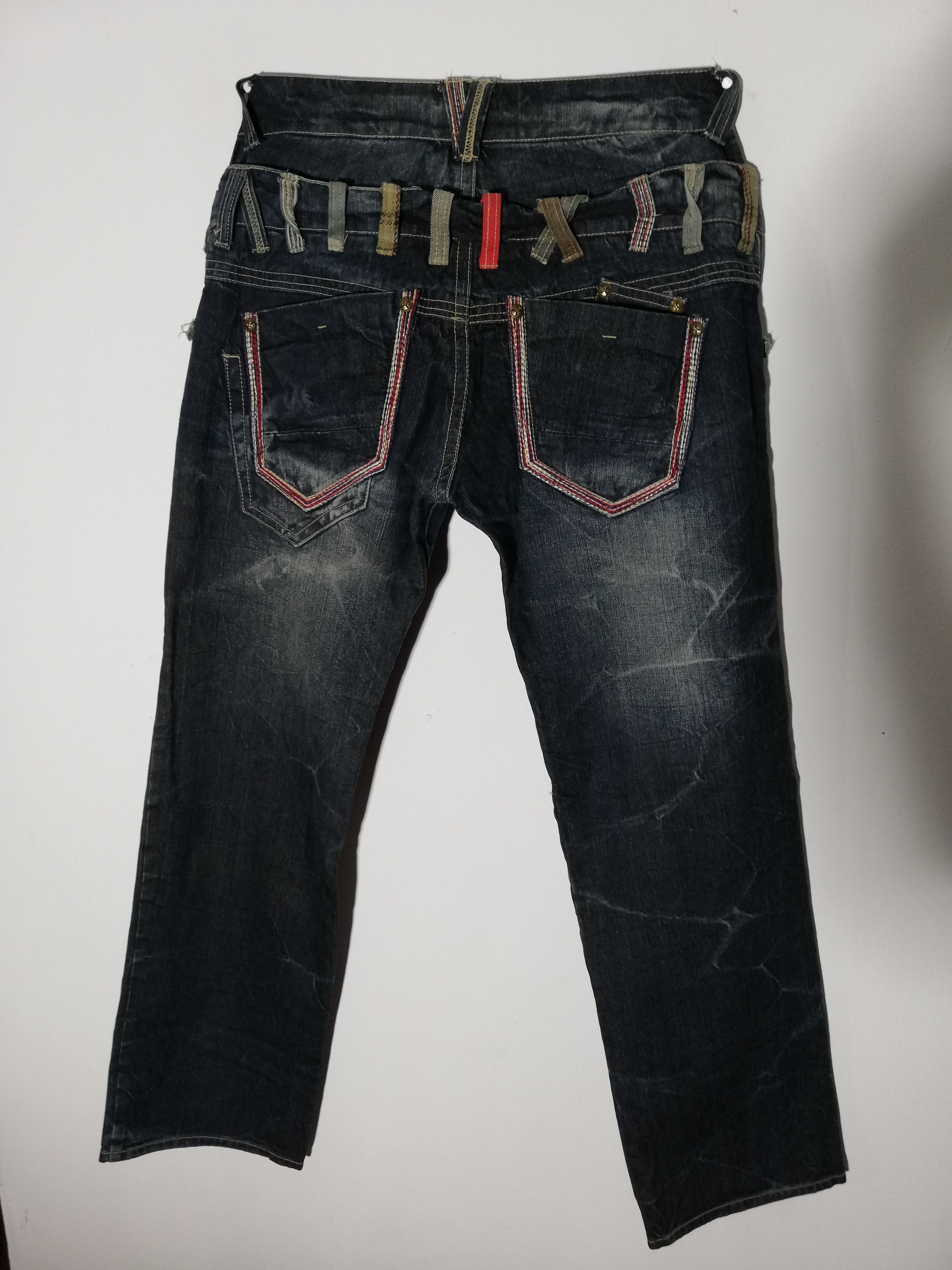 Japanese Brand Sorridere Double Waist Straight Denim Size US 33 - 3 Thumbnail