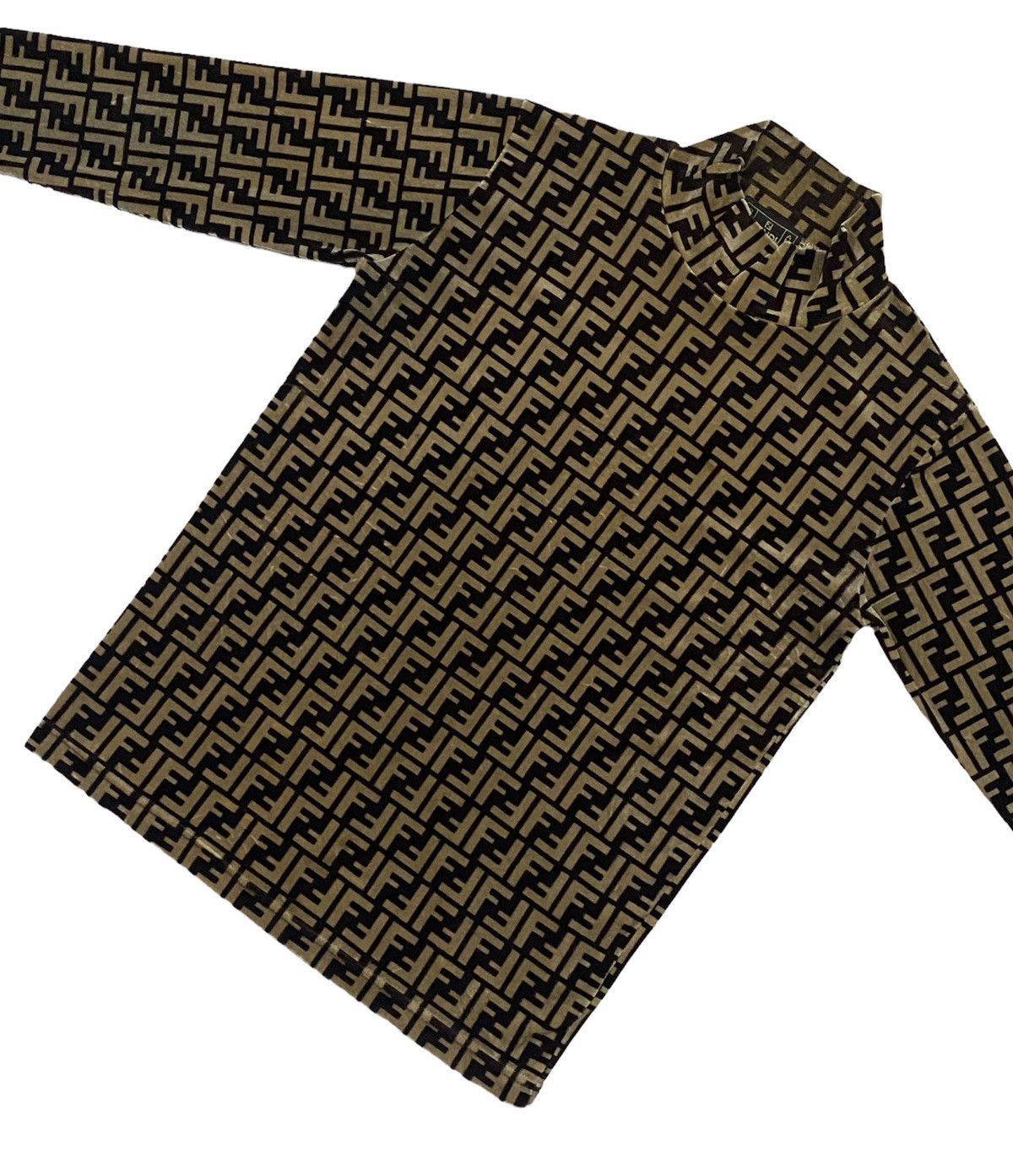 Fendi Vintage Fendi Zucca Monogram Faux Fur Turtleneck Long Sleeve Size S / US 4 / IT 40 - 16 Thumbnail