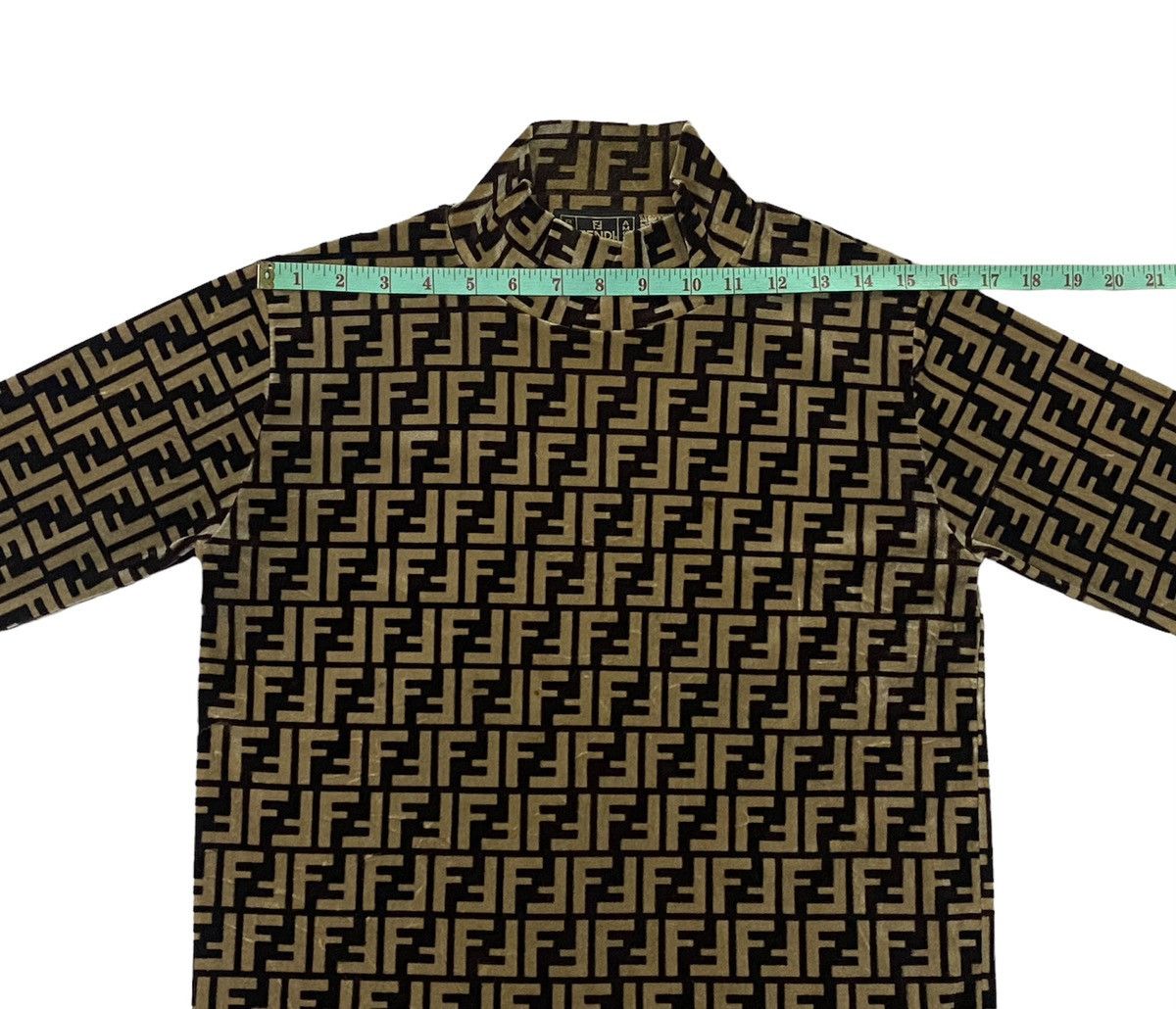 Fendi Vintage Fendi Zucca Monogram Faux Fur Turtleneck Long Sleeve Size S / US 4 / IT 40 - 6 Thumbnail