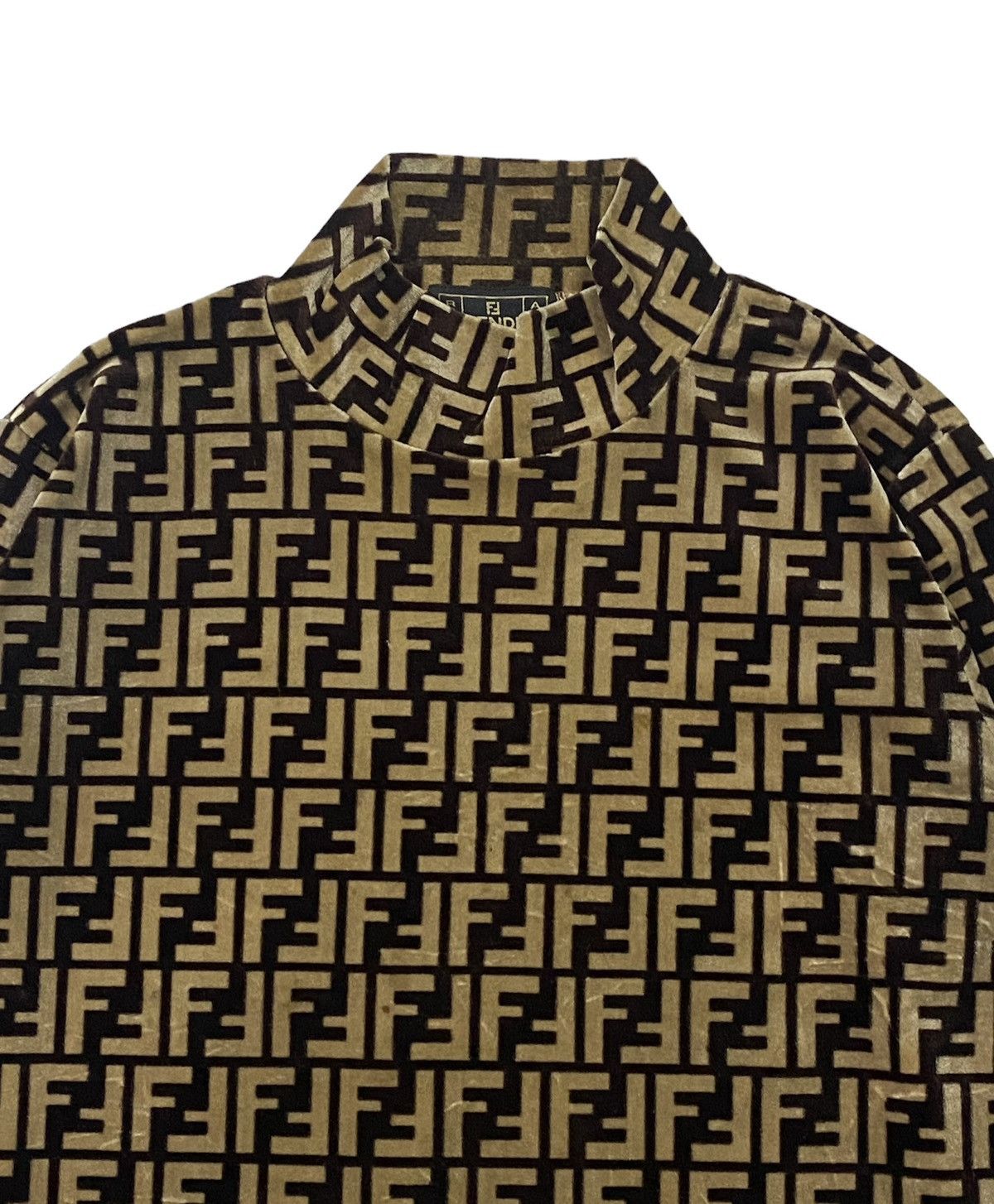 Fendi Vintage Fendi Zucca Monogram Faux Fur Turtleneck Long Sleeve Size S / US 4 / IT 40 - 12 Thumbnail