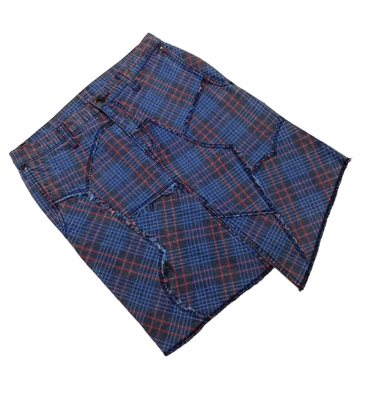 Hysteric Glamour × Japanese Brand Rare🔥Hysteric Glamour Mini Skirts Checkered Patchwork Size 30" / US 8 / IT 44 - 18 Thumbnail