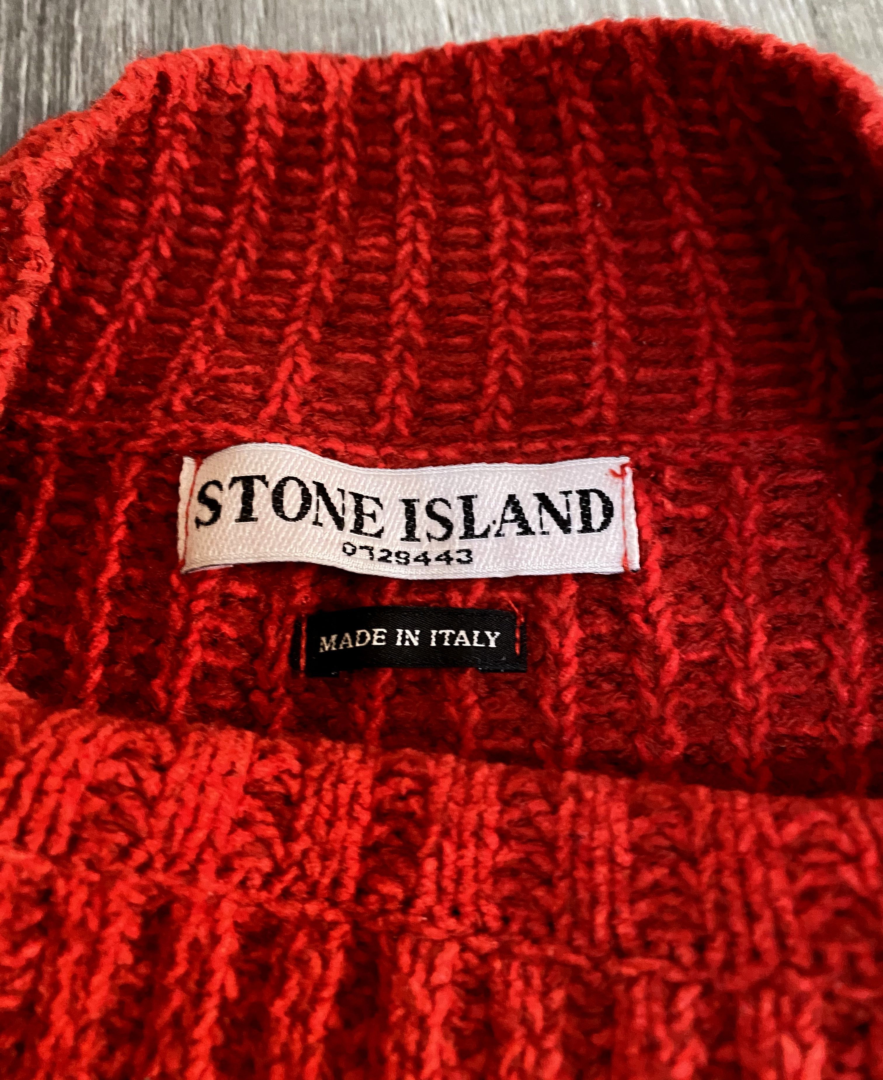 Stone Island RARE ICONIC Stone Island Vintage AW'03 Wool Red Sweater Size US XL / EU 56 / 4 - 5 Thumbnail