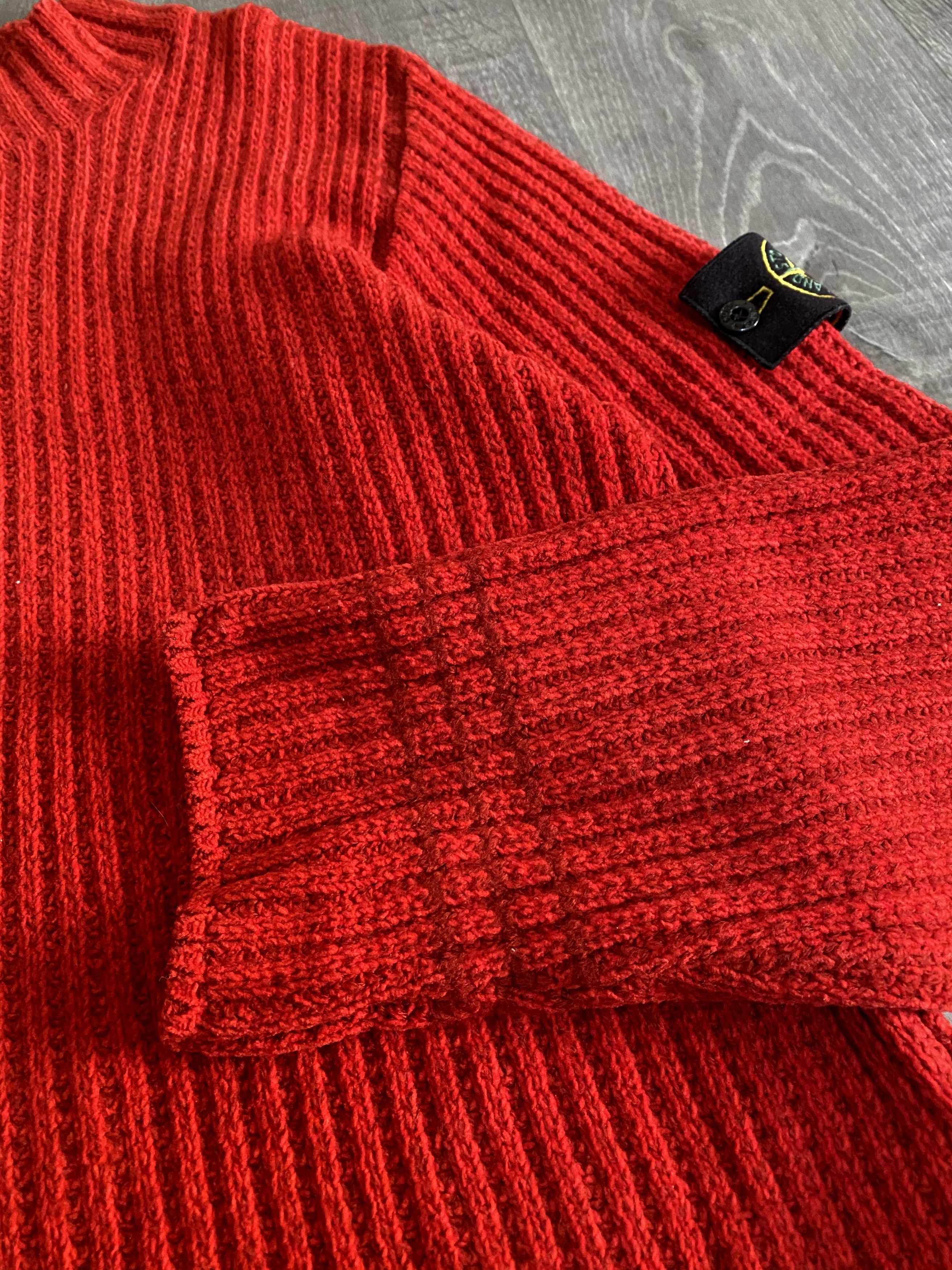 Stone Island RARE ICONIC Stone Island Vintage AW'03 Wool Red Sweater Size US XL / EU 56 / 4 - 4 Thumbnail