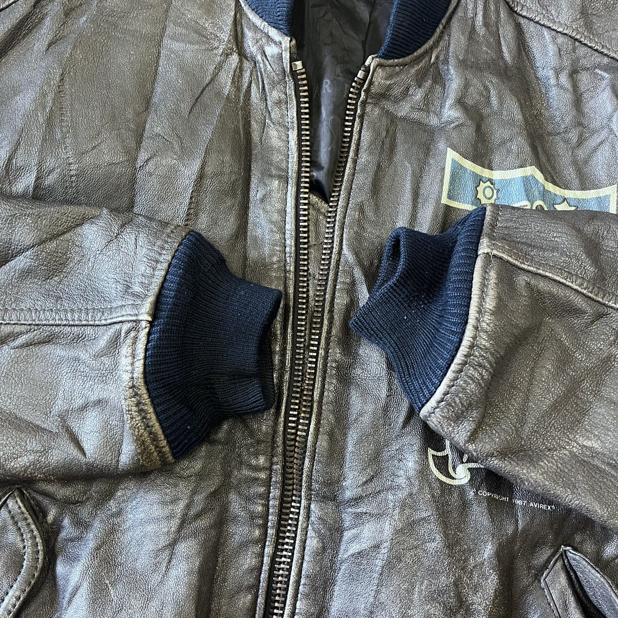 Avirex × Freewheelers Vintage Avirex Freewheelers Goat Skin Leather Jacket Size US M / EU 48-50 / 2 - 15 Thumbnail