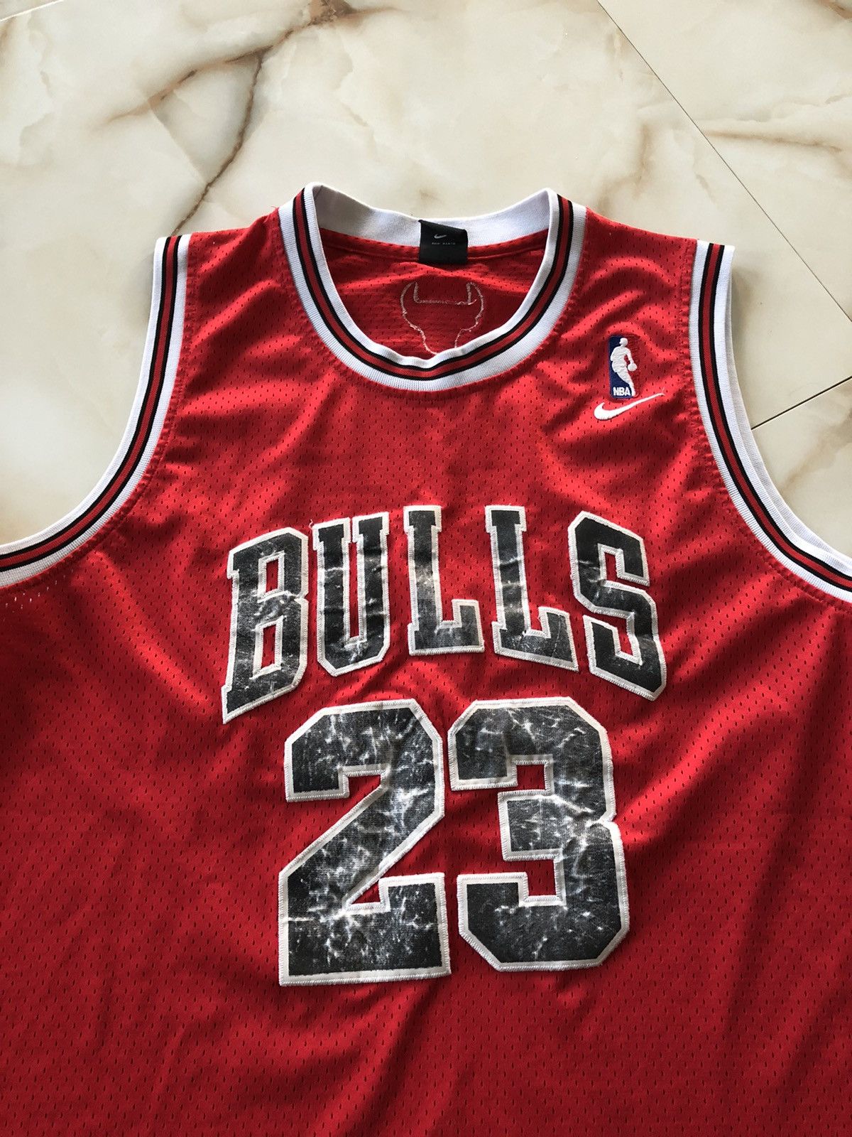 Jordan Brand × Nike × Vintage Vintage Nike Chicago Bulls Jordan 23 Jersey Size US XL / EU 56 / 4 - 3 Thumbnail