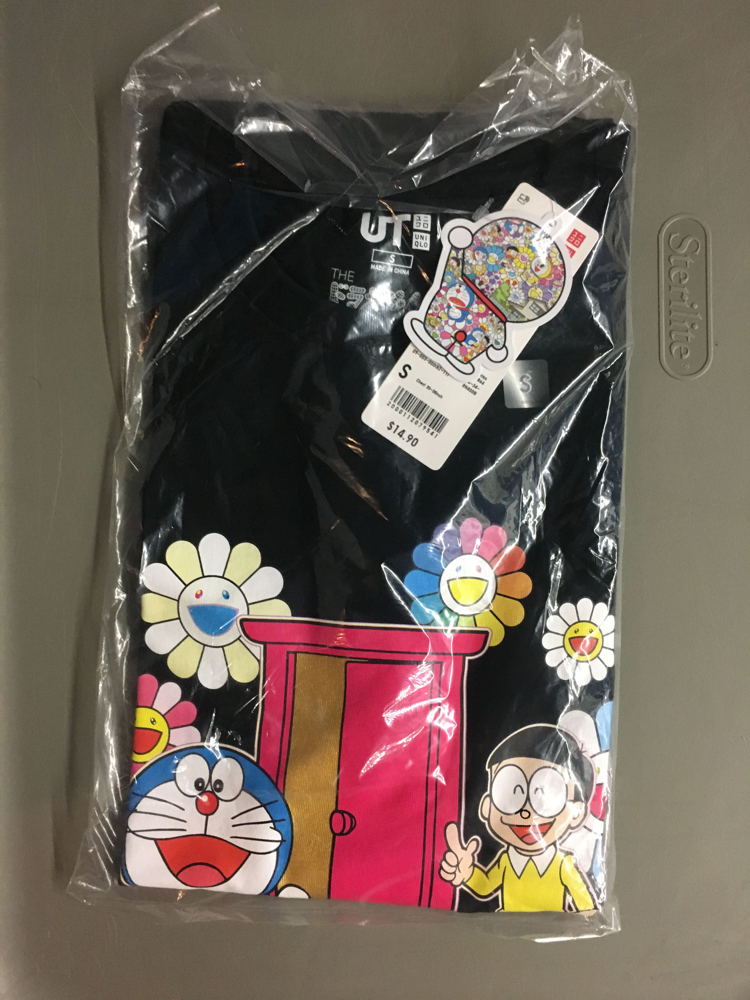 Image of Takashi Murakami X Doraemon Tee Size S Black Door, Men's