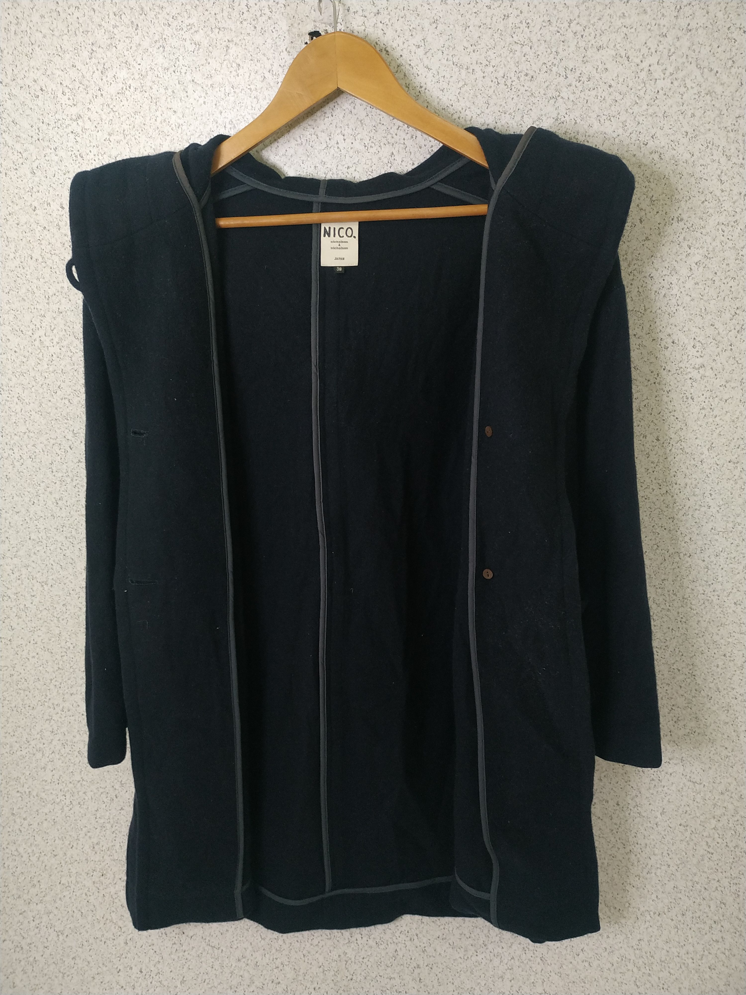 Japanese Brand Nico,Nicholson&Nicholson Wool Toppe Coat Cape Made in Japan Size XS / US 0-2 / IT 36-38 - 5 Thumbnail
