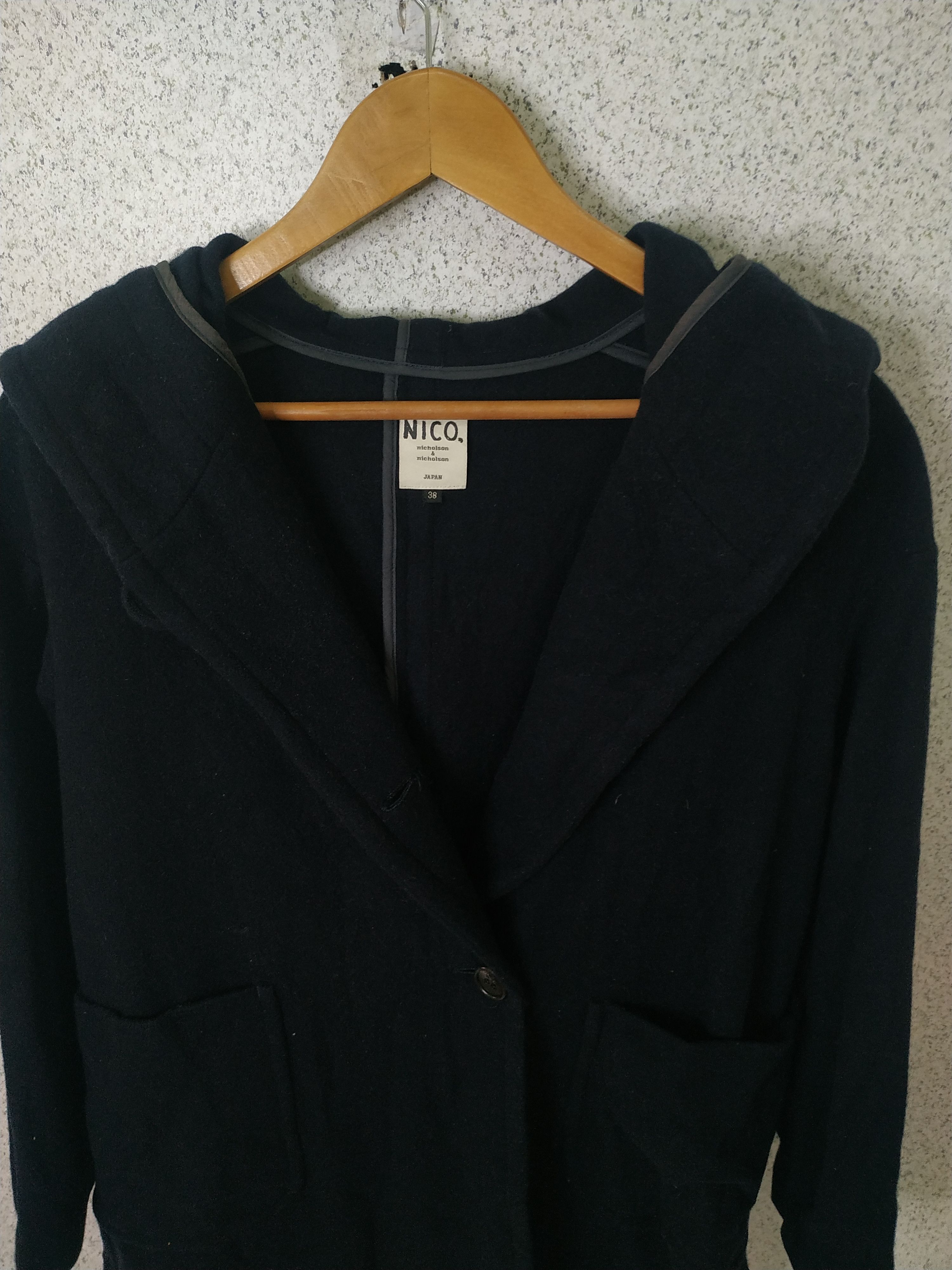 Japanese Brand Nico,Nicholson&Nicholson Wool Toppe Coat Cape Made in Japan Size XS / US 0-2 / IT 36-38 - 4 Thumbnail