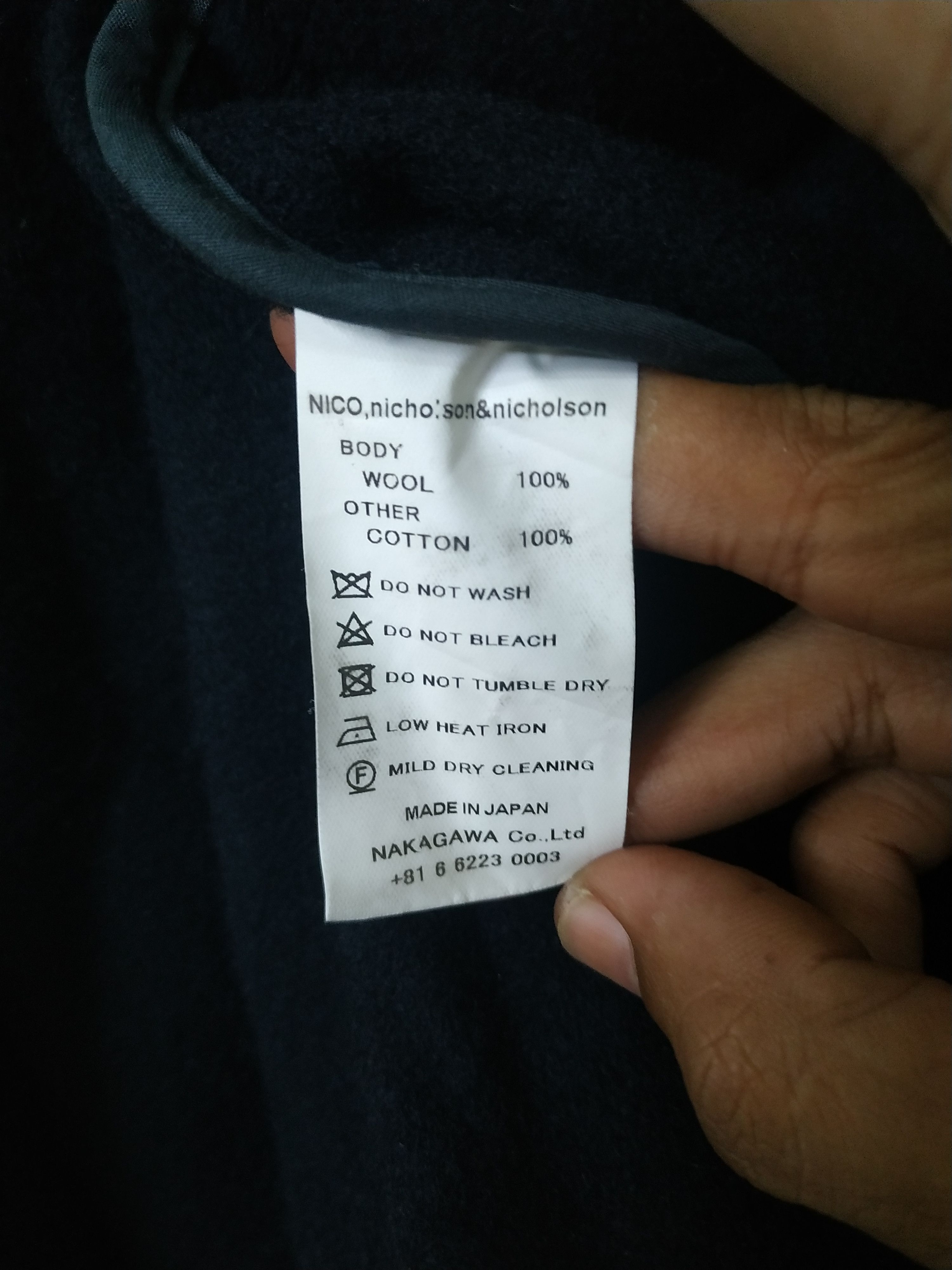 Japanese Brand Nico,Nicholson&Nicholson Wool Toppe Coat Cape Made in Japan Size XS / US 0-2 / IT 36-38 - 7 Thumbnail