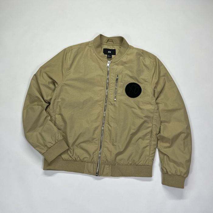 H&M H&M The Weeknd XO Nylon Bomber Jacket Beige Grailed