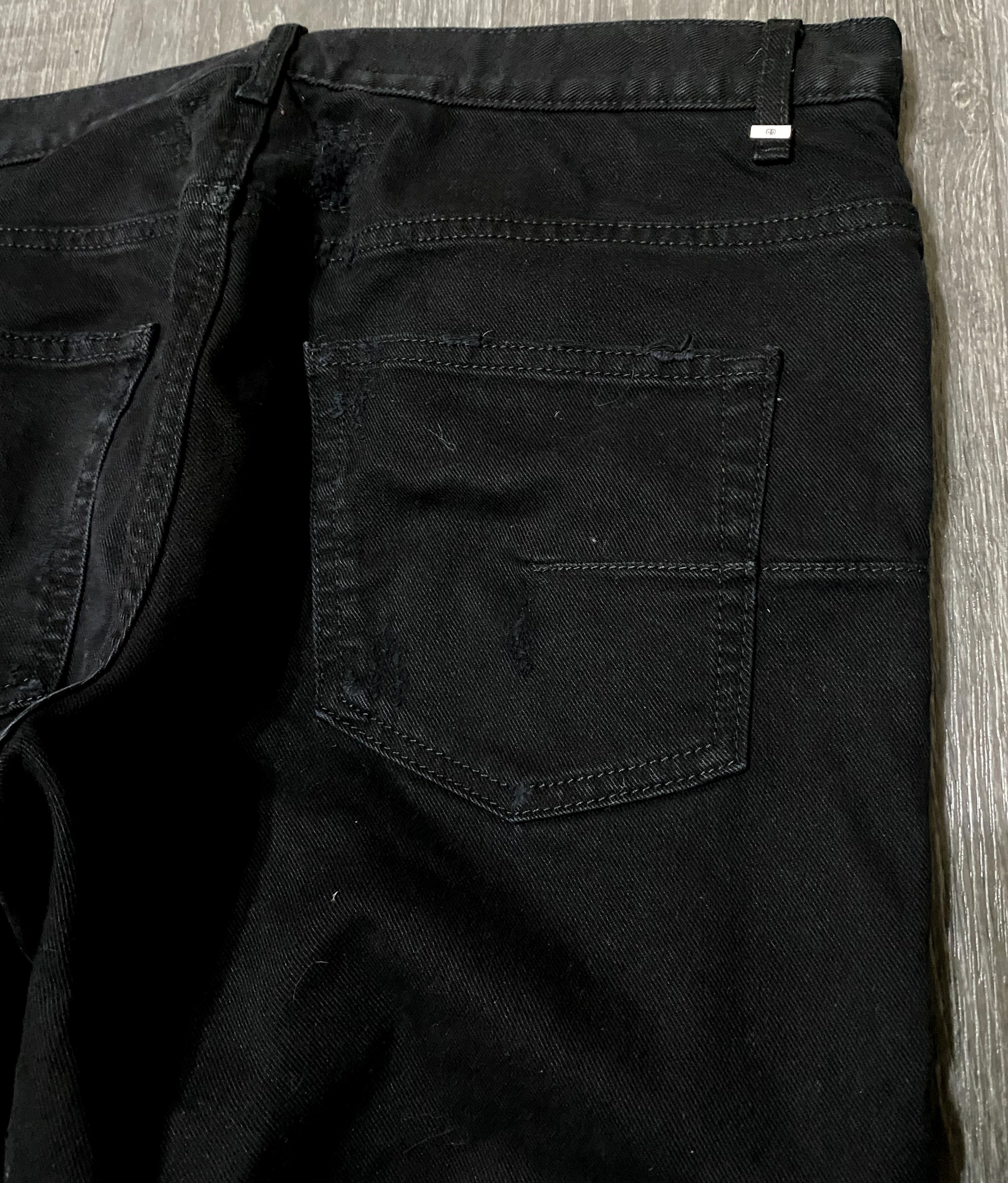 Dior Christian Dior Homme Strip Stitched Distressed Jeans Denim Size US 33 - 9 Thumbnail