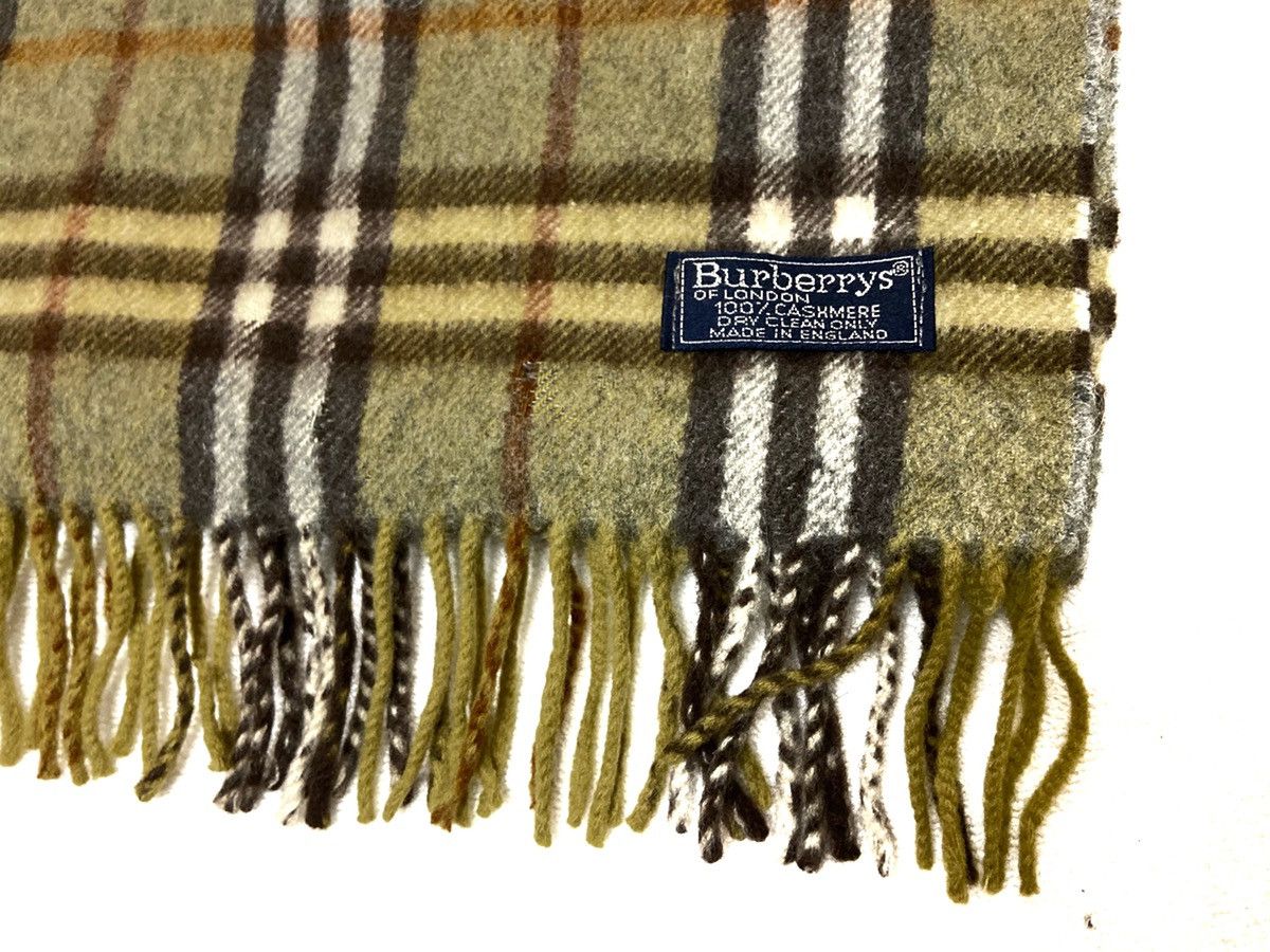 Burberry × Vintage 90's BURBERRYS OF LONDON SCARVE CHECKEDERED MADE IN ENGLAND Size ONE SIZE - 3 Thumbnail