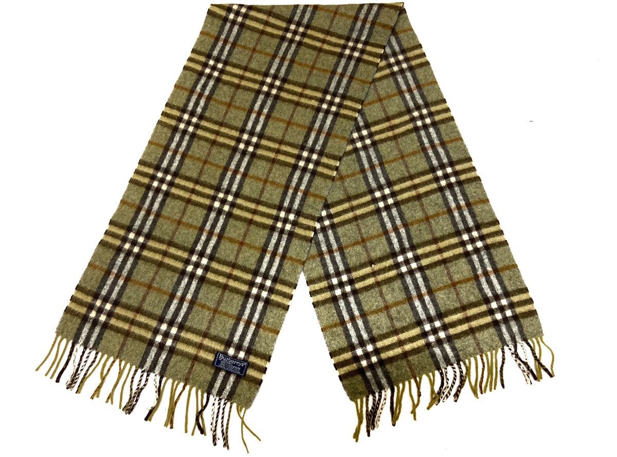 Burberry × Vintage 90's BURBERRYS OF LONDON SCARVE CHECKEDERED MADE IN ENGLAND Size ONE SIZE - 2 Thumbnail