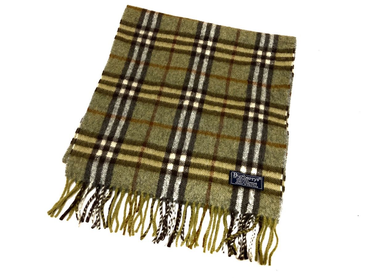 Burberry × Vintage 90's BURBERRYS OF LONDON SCARVE CHECKEDERED MADE IN ENGLAND Size ONE SIZE - 1 Thumbnail