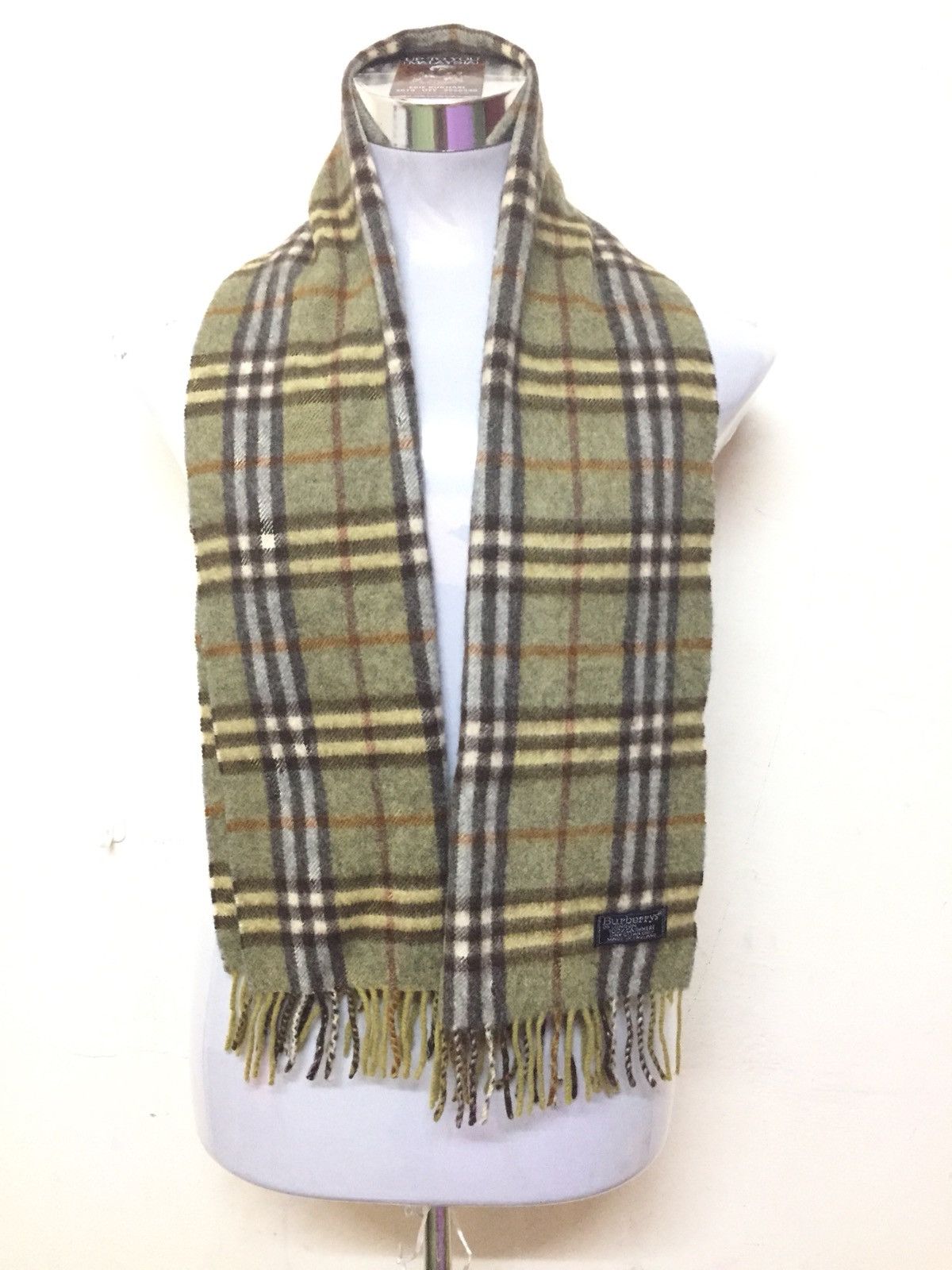 Burberry × Vintage 90's BURBERRYS OF LONDON SCARVE CHECKEDERED MADE IN ENGLAND Size ONE SIZE - 6 Thumbnail