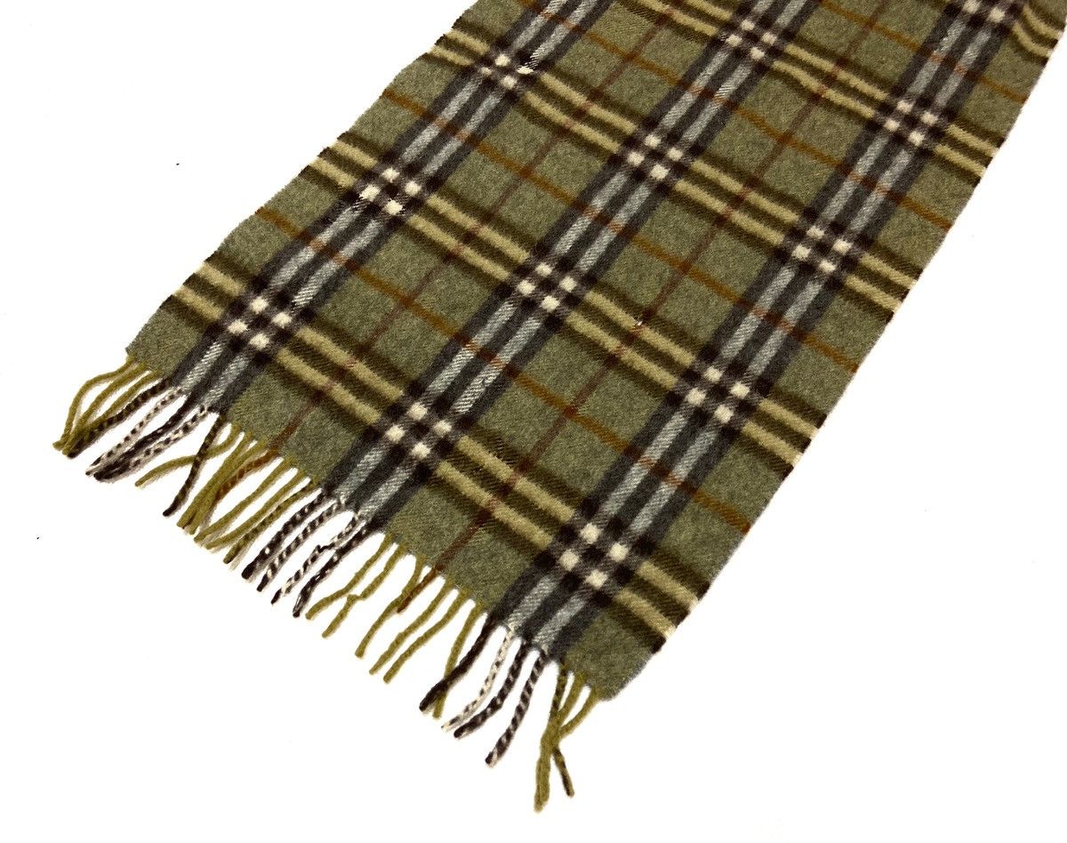 Burberry × Vintage 90's BURBERRYS OF LONDON SCARVE CHECKEDERED MADE IN ENGLAND Size ONE SIZE - 5 Thumbnail