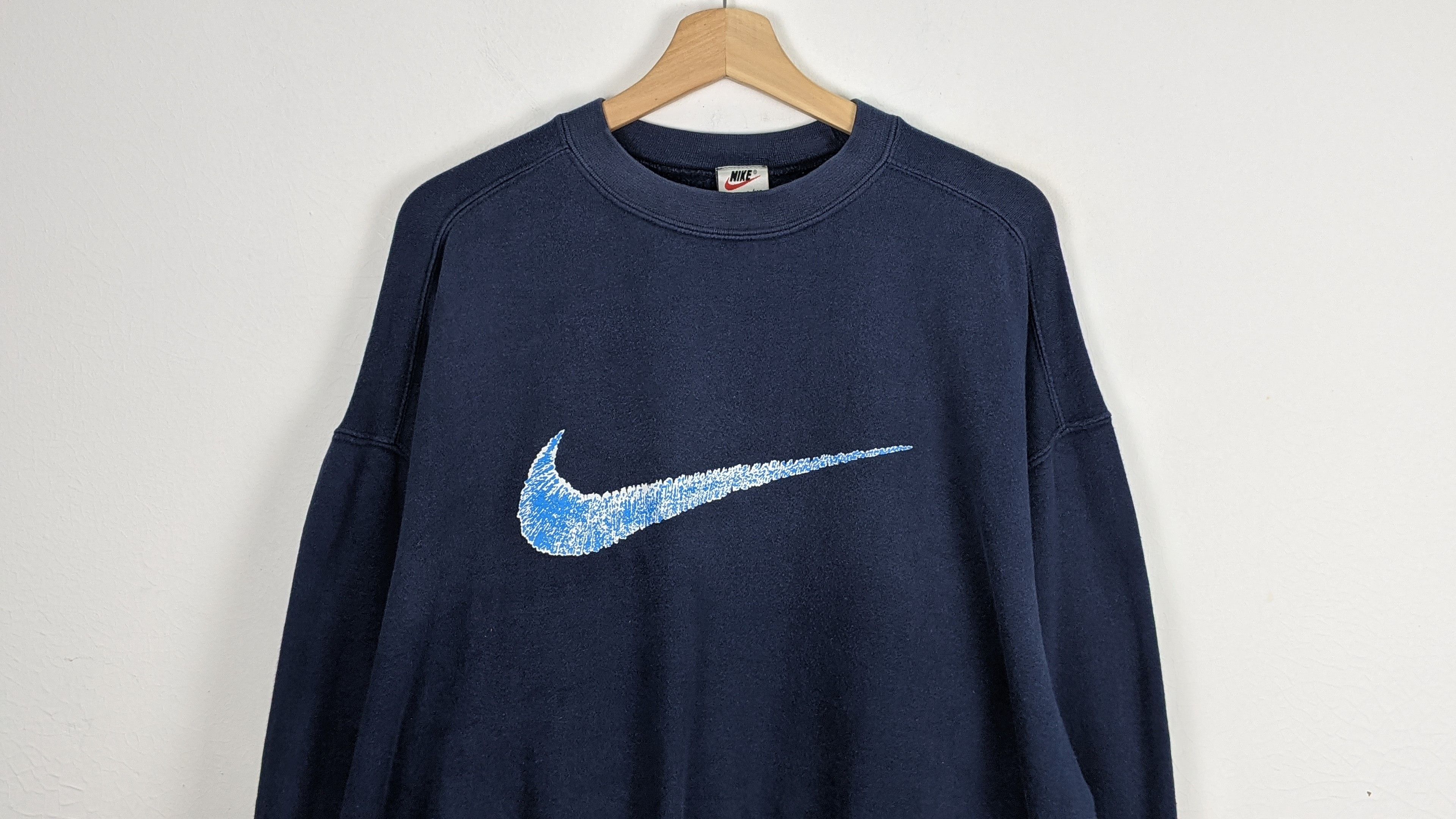 Nike Vintage Nike 80s 90s big logo swoosh sweatshirt Size US L / EU 52-54 / 3 - 2 Thumbnail