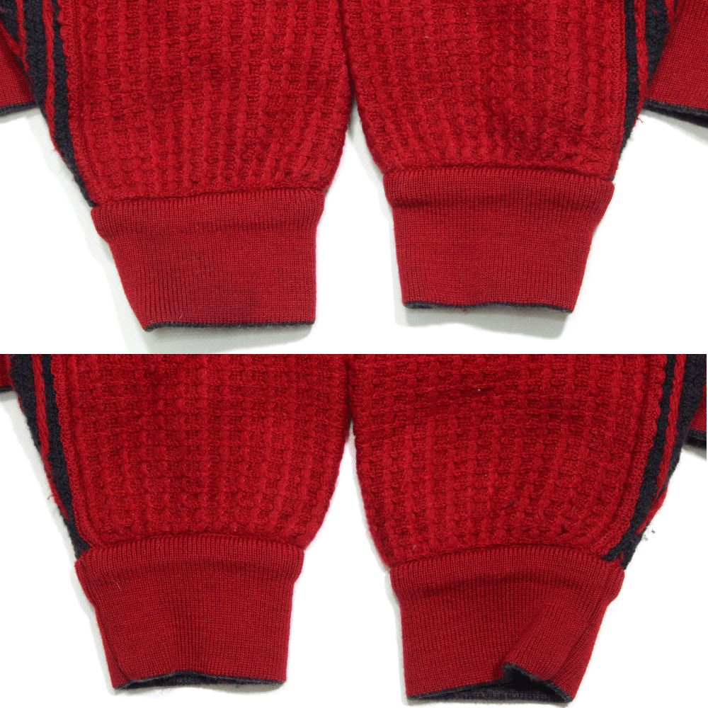 Coogi 90S Red Waffle Wool Sweater Vintage Size US L / EU 52-54 / 3 - 7 Thumbnail