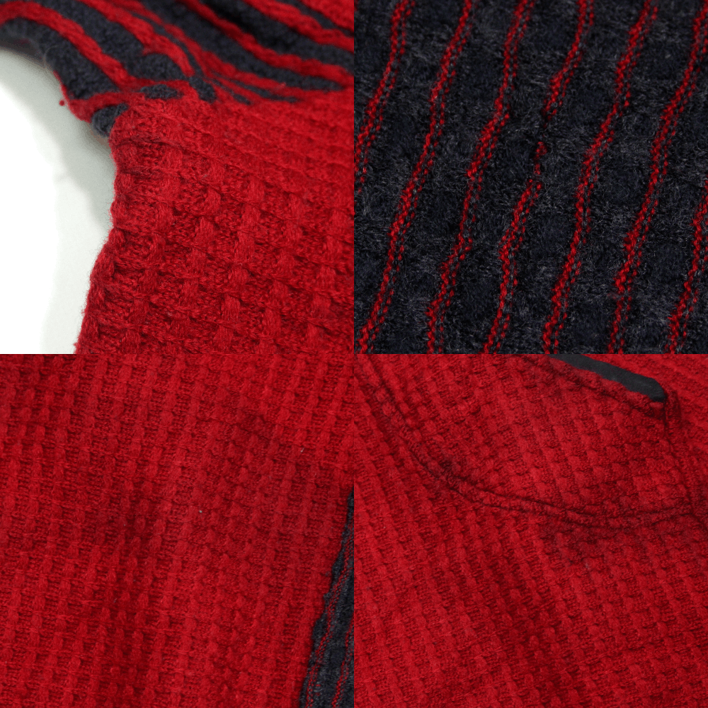 Coogi 90S Red Waffle Wool Sweater Vintage Size US L / EU 52-54 / 3 - 9 Thumbnail
