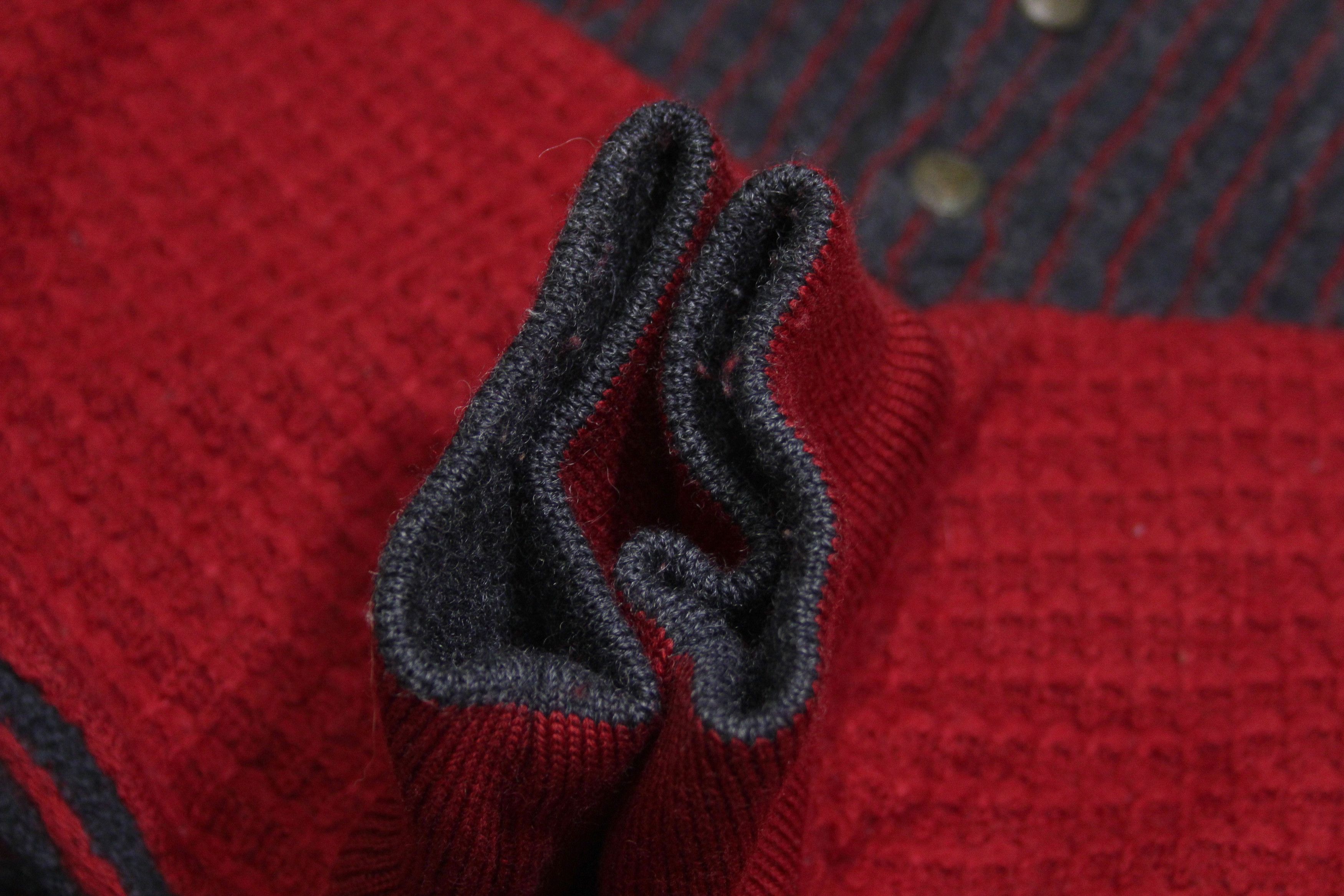 Coogi 90S Red Waffle Wool Sweater Vintage Size US L / EU 52-54 / 3 - 8 Thumbnail