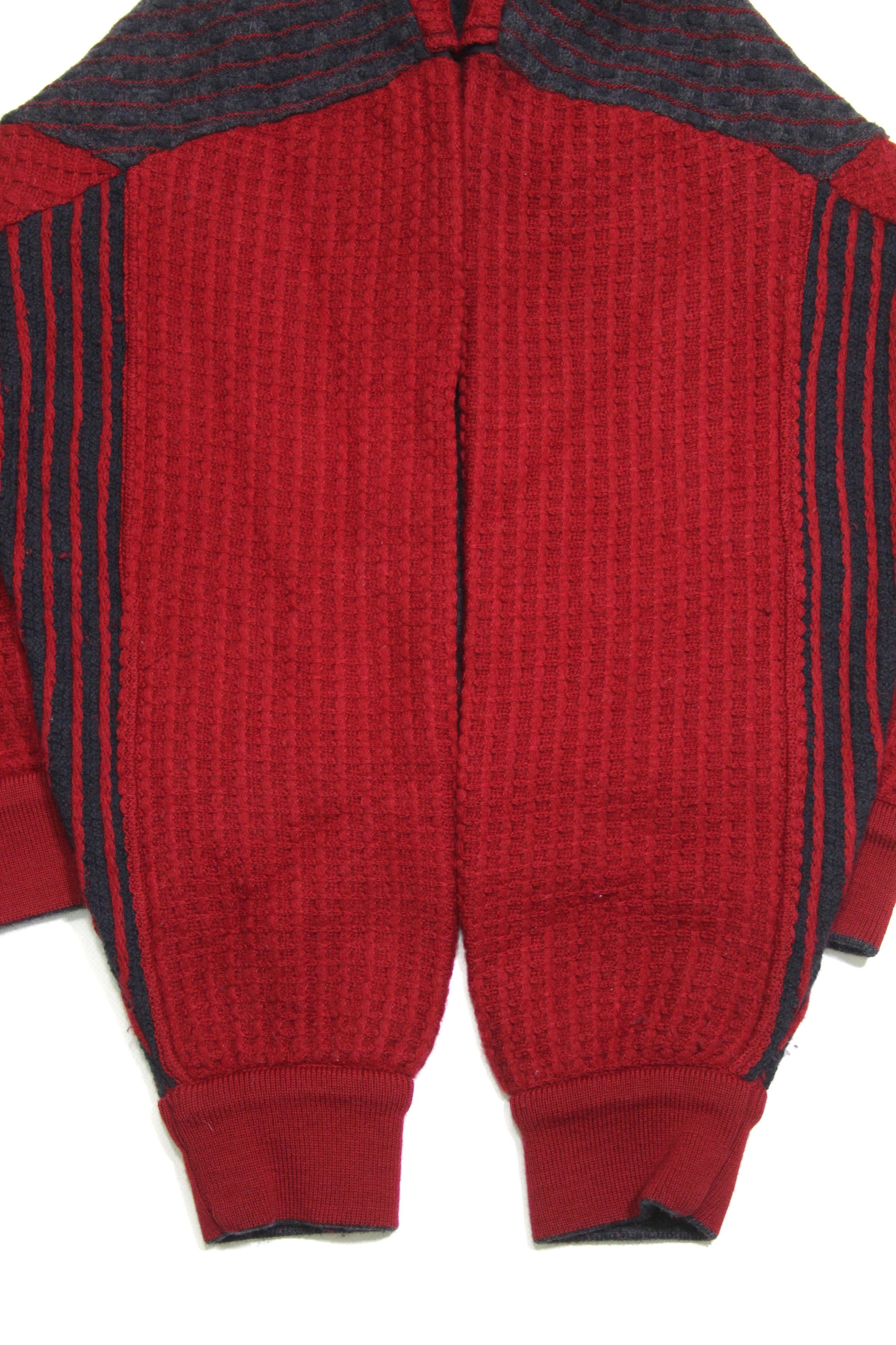 Coogi 90S Red Waffle Wool Sweater Vintage Size US L / EU 52-54 / 3 - 6 Thumbnail