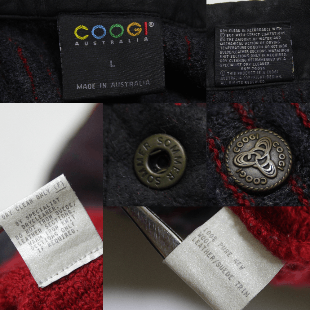 Coogi 90S Red Waffle Wool Sweater Vintage Size US L / EU 52-54 / 3 - 10 Thumbnail