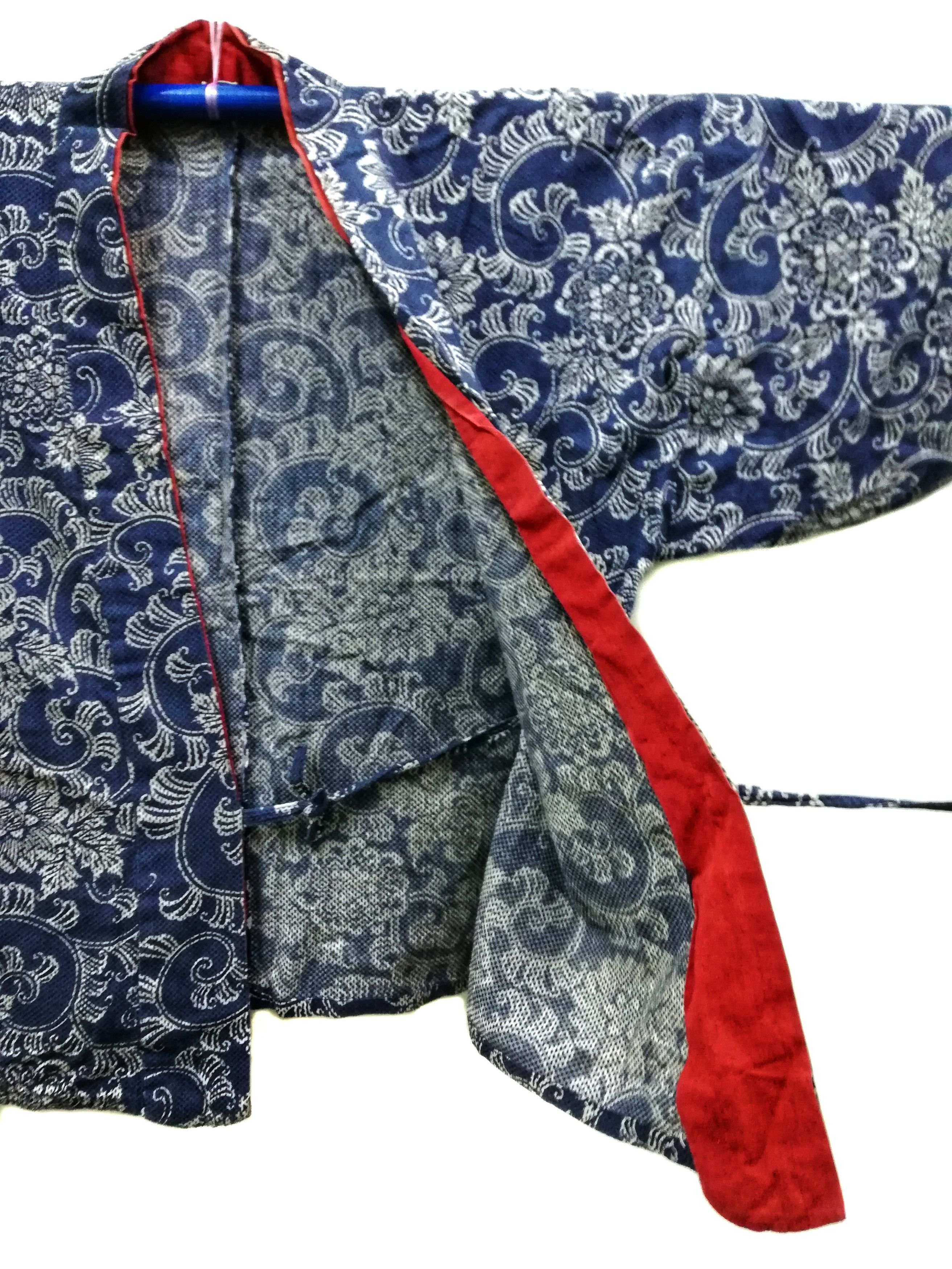 Art Comes First × Indigo × Japanese Brand 🔥Sashiko Drawstrings Kowatari Kimono Boro Fabric Printed Size US L / EU 52-54 / 3 - 8 Thumbnail