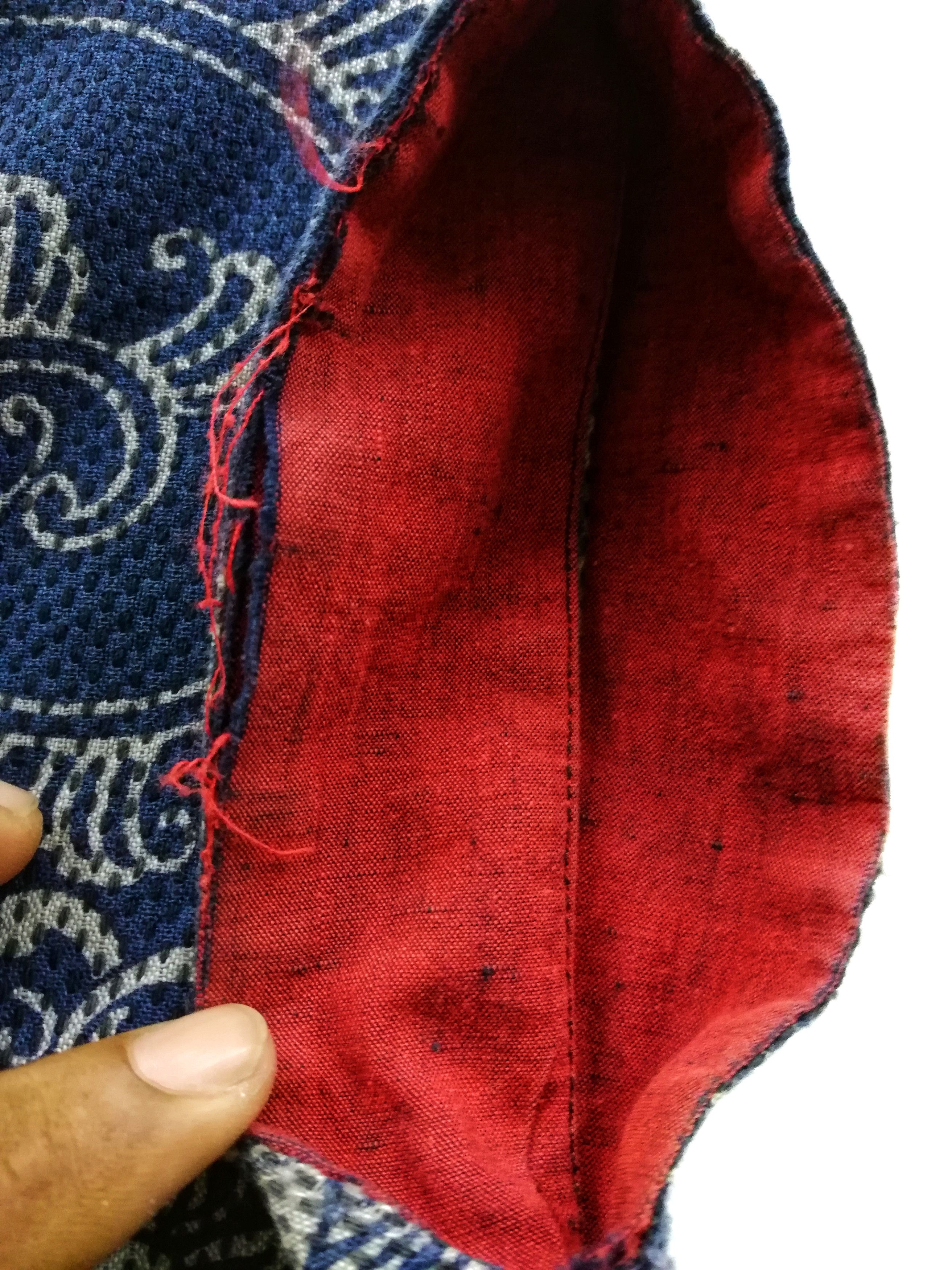Art Comes First × Indigo × Japanese Brand 🔥Sashiko Drawstrings Kowatari Kimono Boro Fabric Printed Size US L / EU 52-54 / 3 - 6 Thumbnail