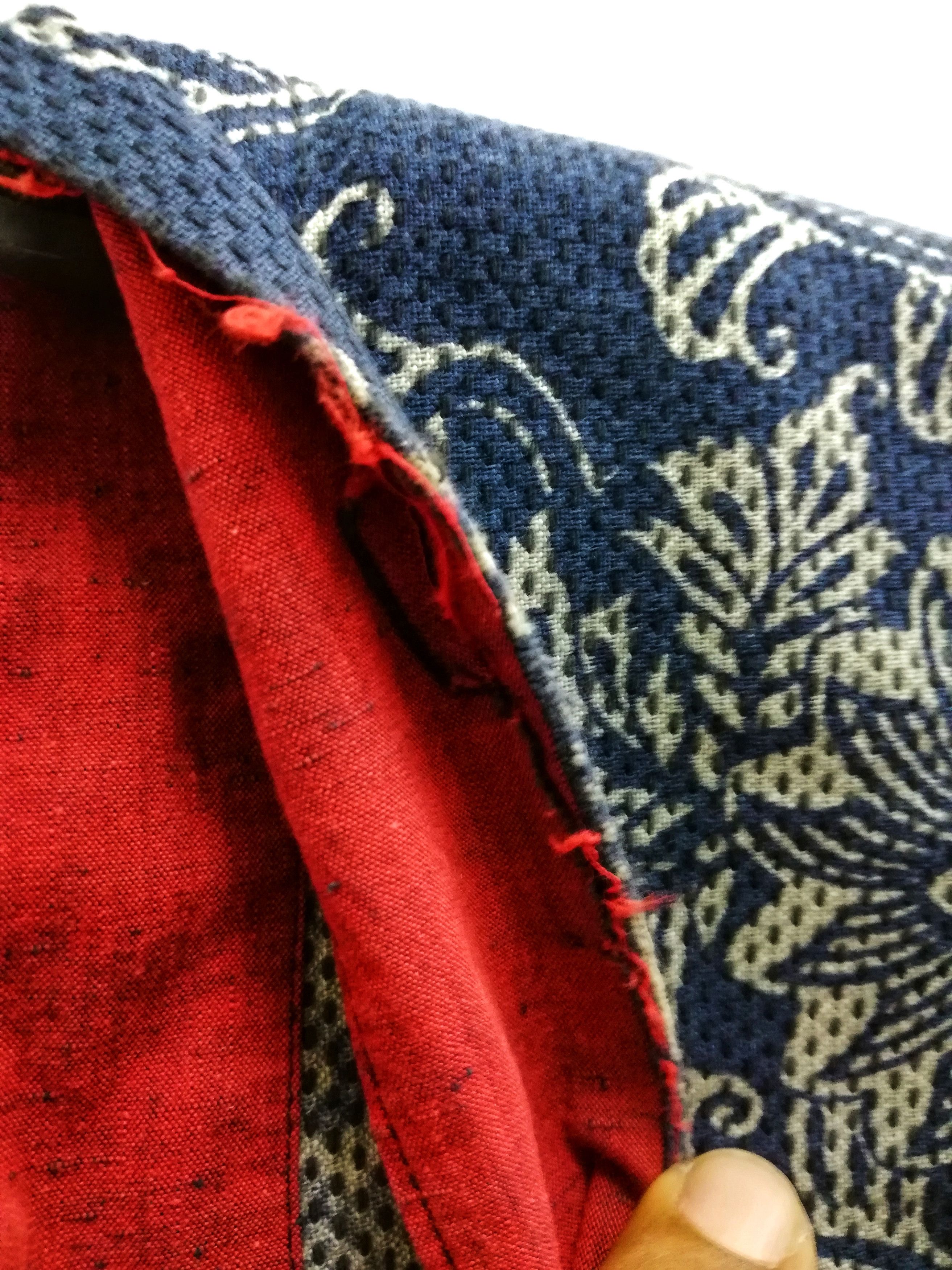 Art Comes First × Indigo × Japanese Brand 🔥Sashiko Drawstrings Kowatari Kimono Boro Fabric Printed Size US L / EU 52-54 / 3 - 7 Thumbnail