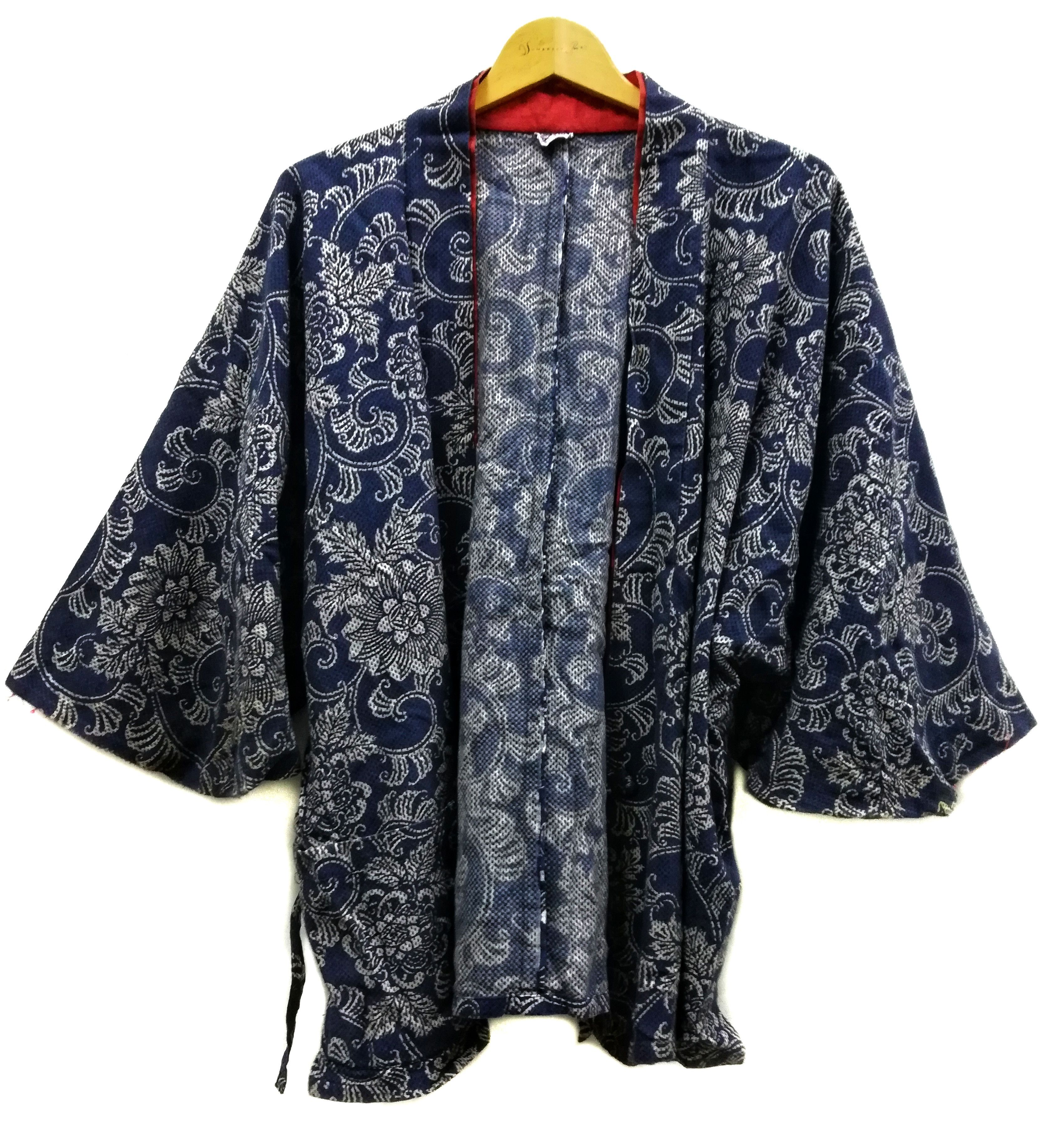 Art Comes First × Indigo × Japanese Brand 🔥Sashiko Drawstrings Kowatari Kimono Boro Fabric Printed Size US L / EU 52-54 / 3 - 14 Thumbnail