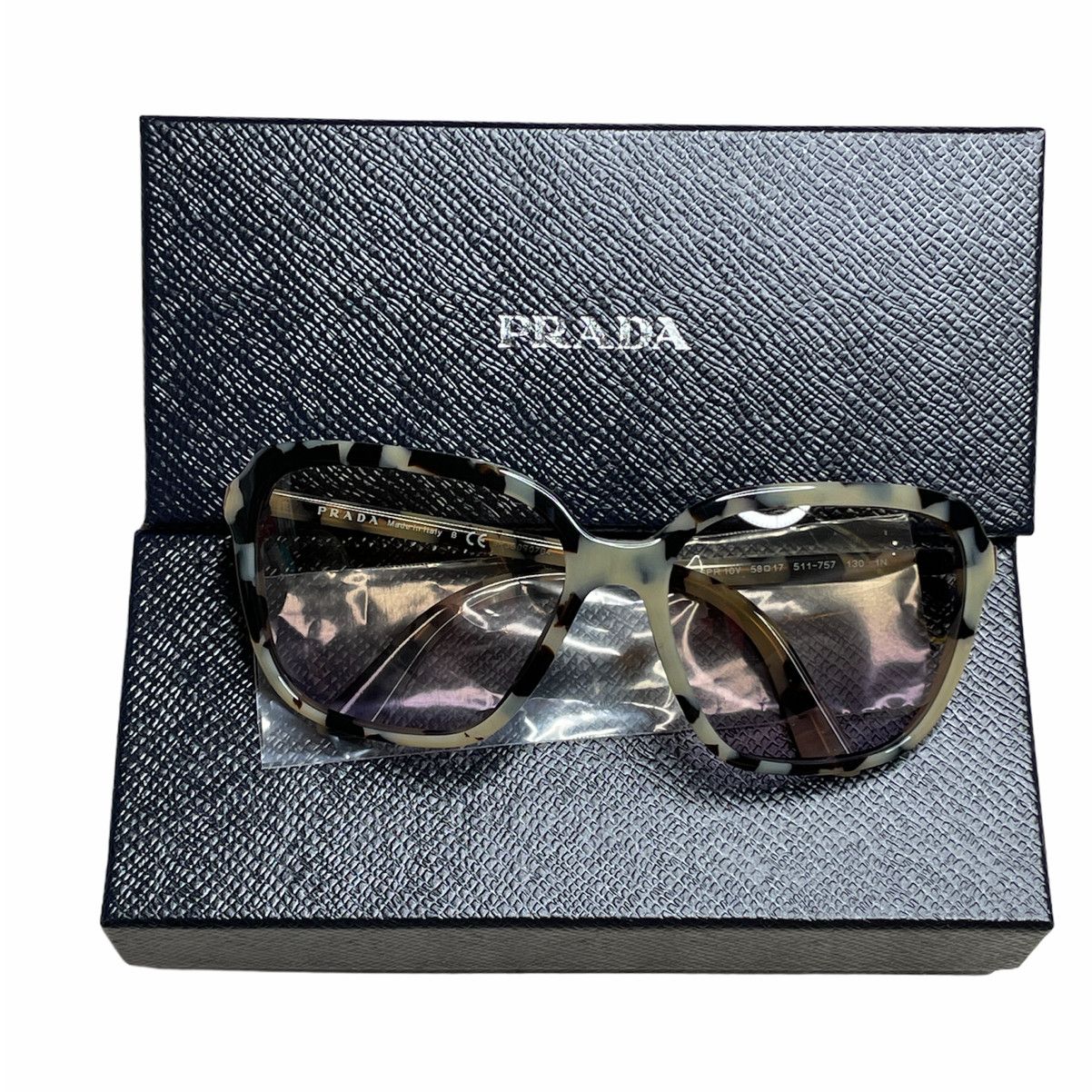 Prada Prada Square 58mm Sunglasses PR 10VS 511757 in White Havana Size ONE SIZE - 2 Thumbnail