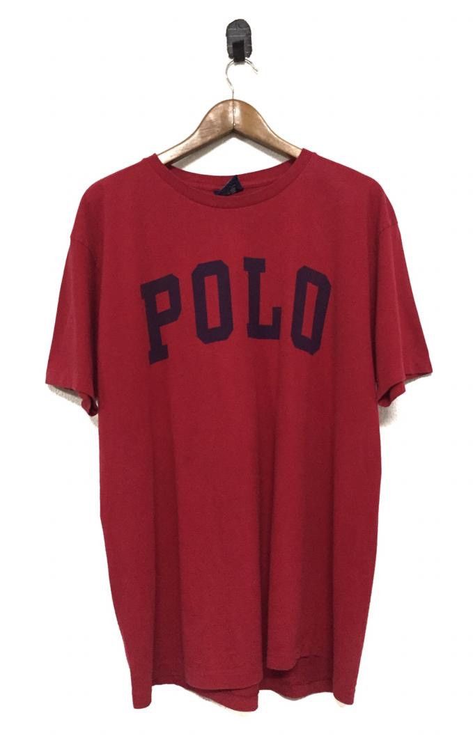 Polo Ralph Lauren × Ralph Lauren × Ralph Lauren Sport Ralph Lauren Polo Sport red t-shirt spell out logo Size US L / EU 52-54 / 3 - 1 Thumbnail
