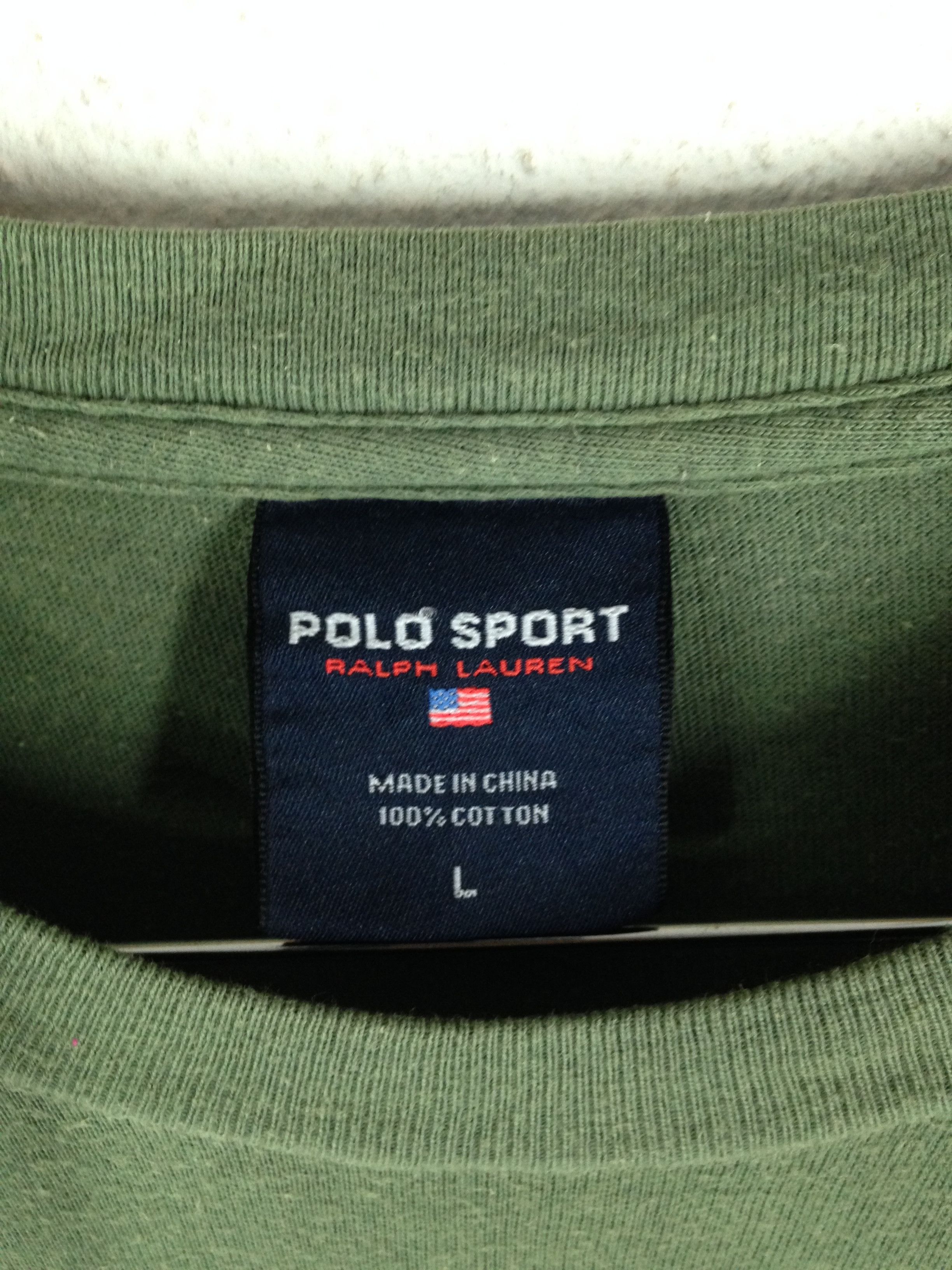 Polo Ralph Lauren Vintage Polo Sport Ralph Lauren Spell Out Tee Shirt Size US L / EU 52-54 / 3 - 7 Thumbnail