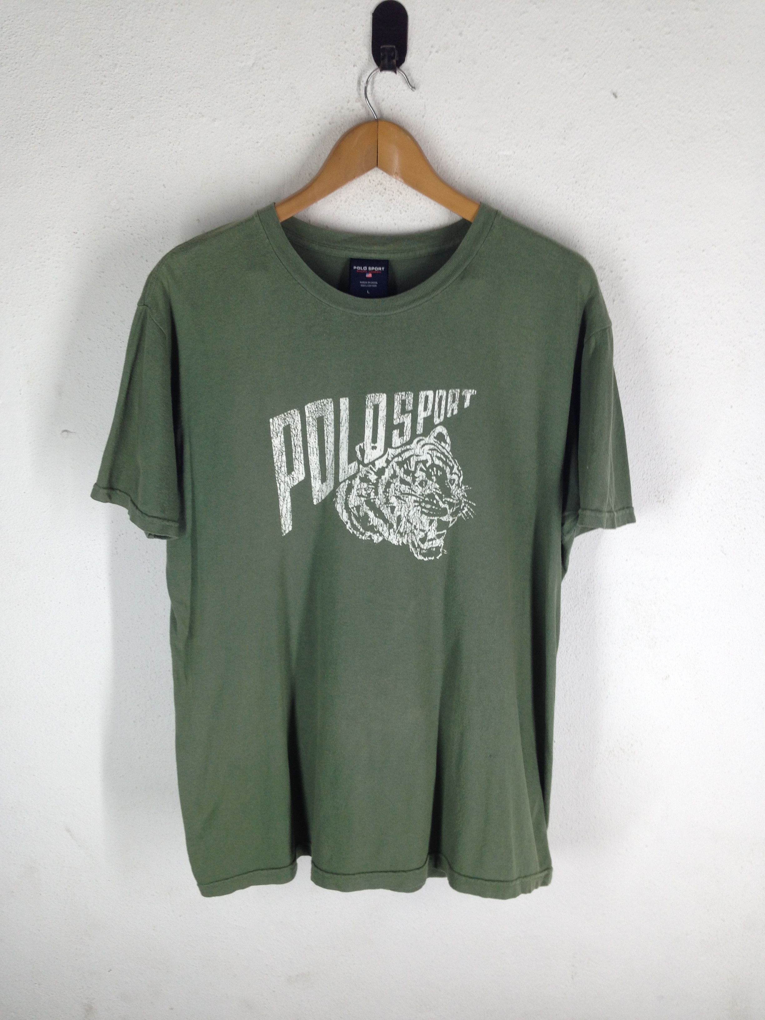 Polo Ralph Lauren Vintage Polo Sport Ralph Lauren Spell Out Tee Shirt Size US L / EU 52-54 / 3 - 1 Thumbnail