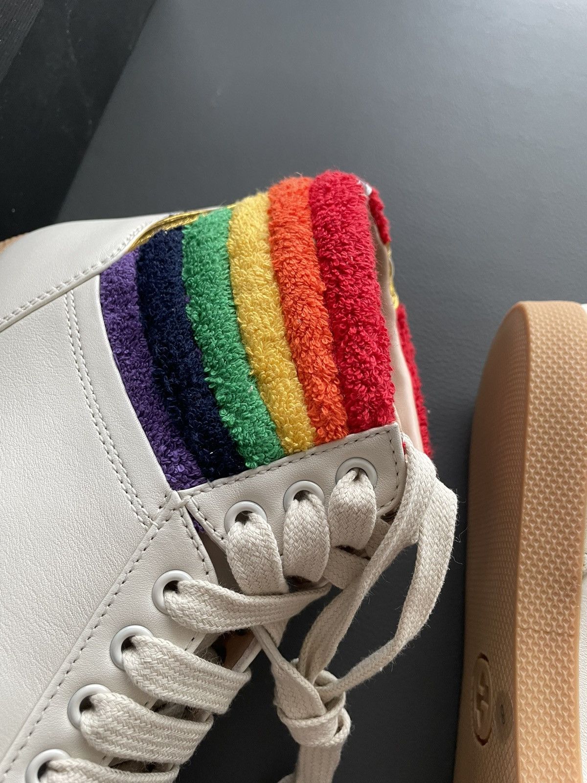 Gucci Limited Rare Runway Brand New Rainbow Love Leather Sneaker Size US 8.5 / EU 41-42 - 12 Thumbnail