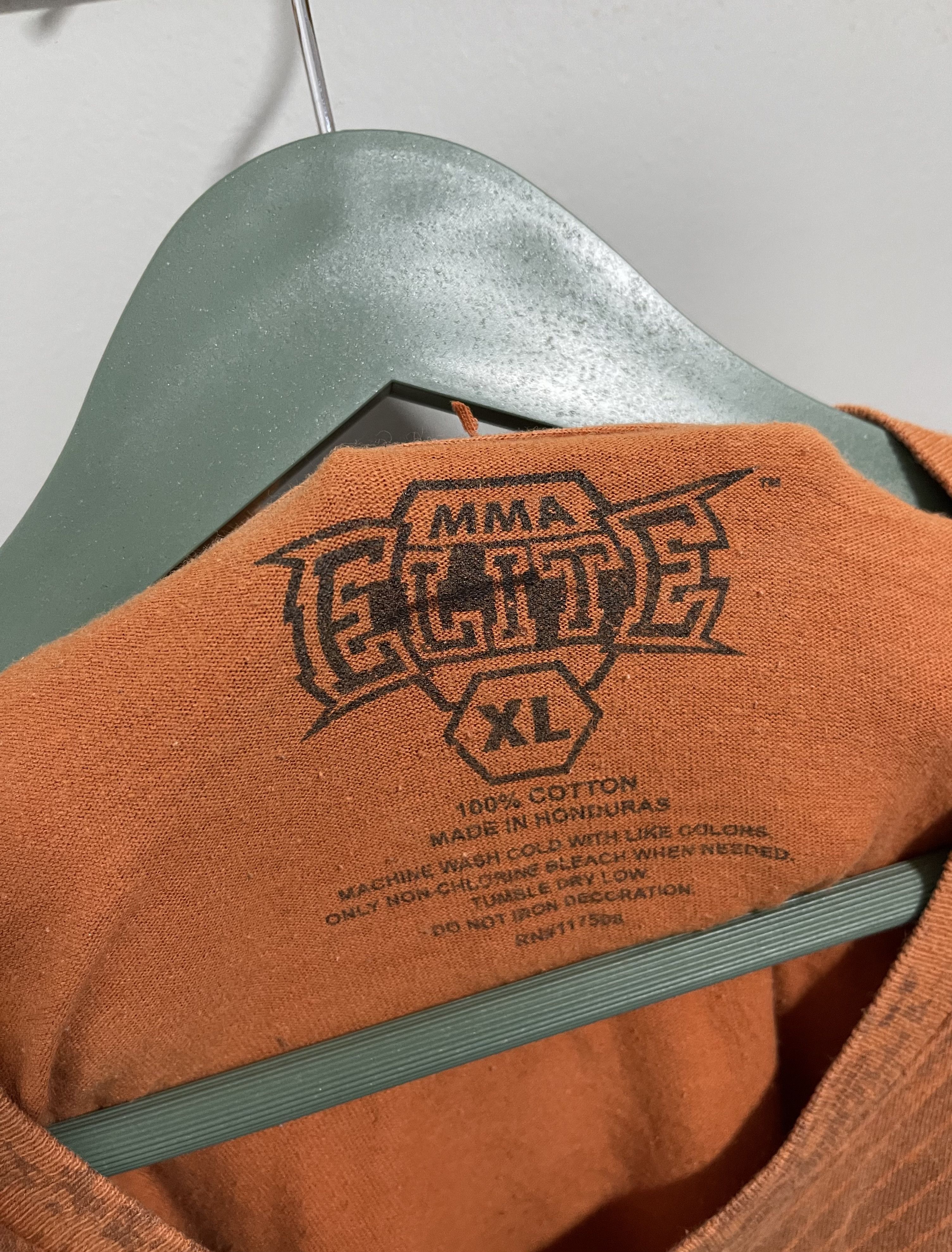 Japanese Brand MMA Elite Cross Logo Patterned Tshirt Size US XL / EU 56 / 4 - 6 Thumbnail