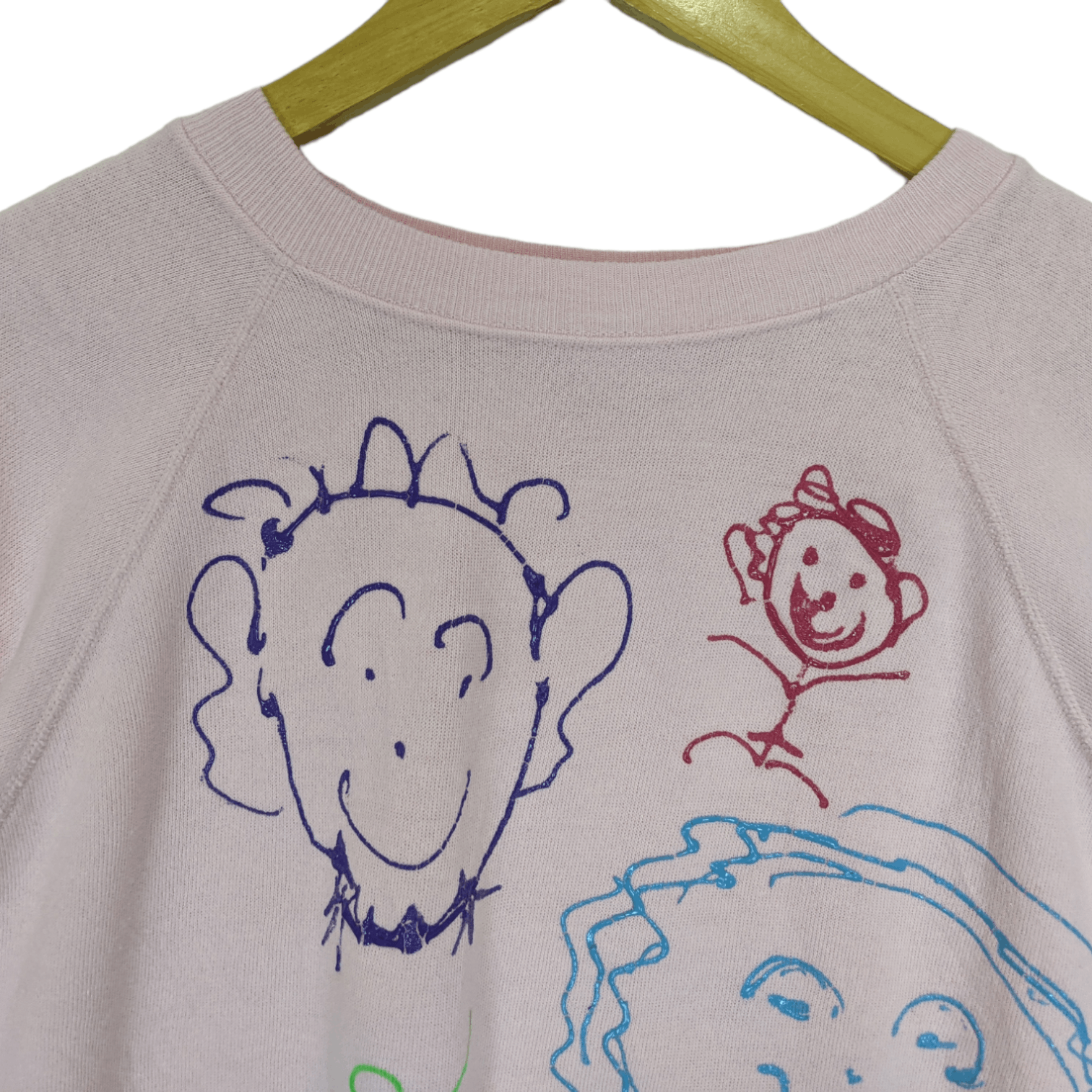 Hanes Vintage 80's HANES Family Picture Kid Drawing Sweatshirt Size US XL / EU 56 / 4 - 4 Thumbnail