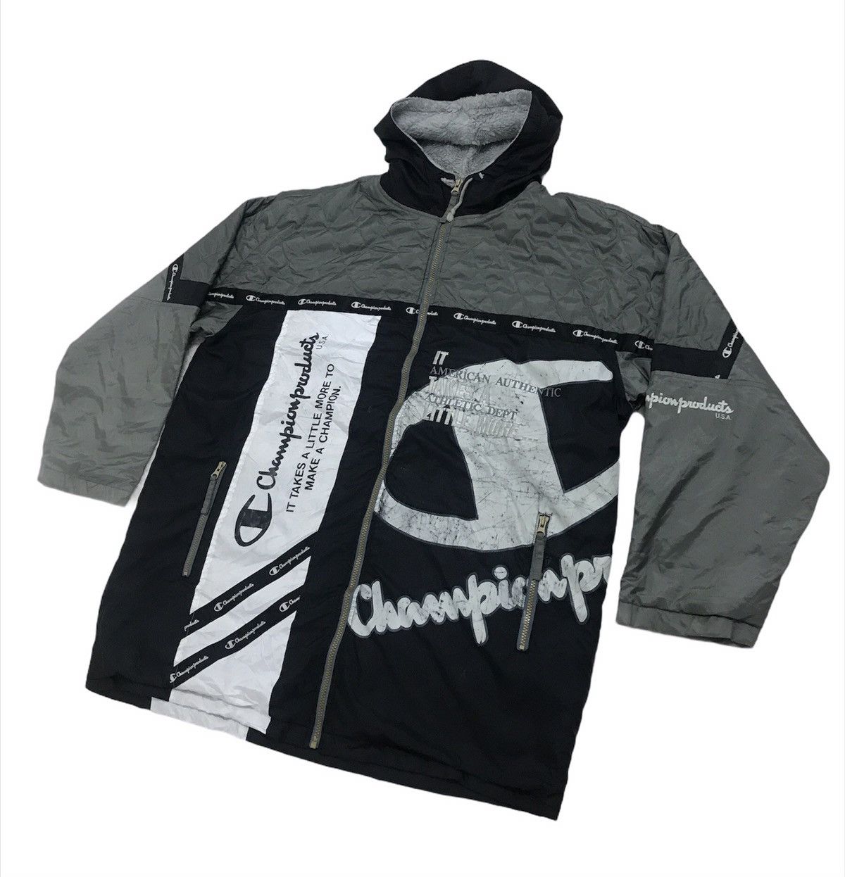 Champion Vintage Champion Spell Parka Jacket Spell out front & back Size US L / EU 52-54 / 3 - 2 Thumbnail
