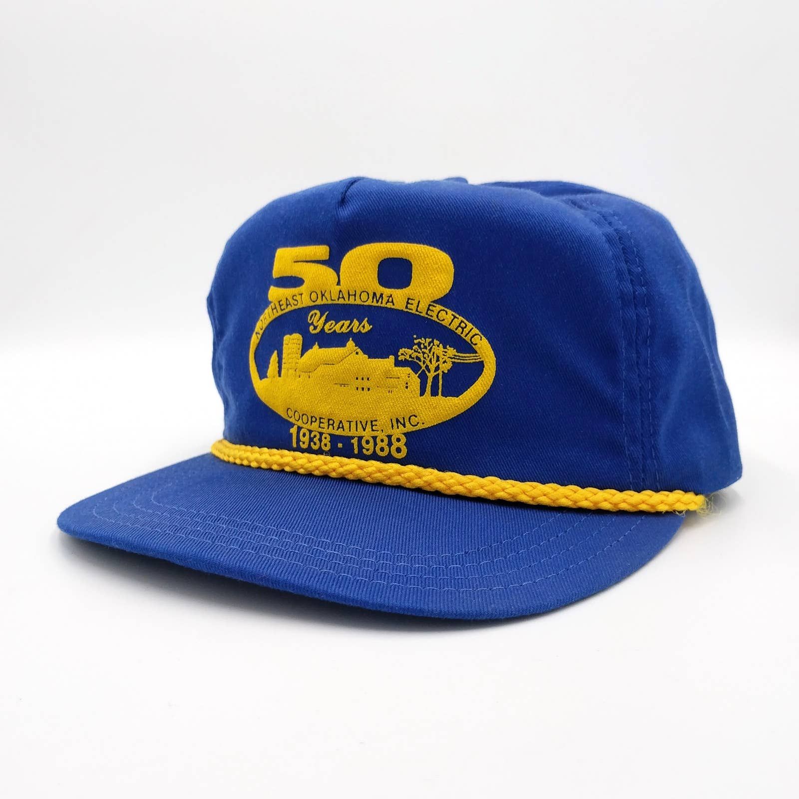 Vintage Vintage 50 Years NE Oklahoma Electric 1988 Trucker Hat 80s Size ONE SIZE - 1 Thumbnail